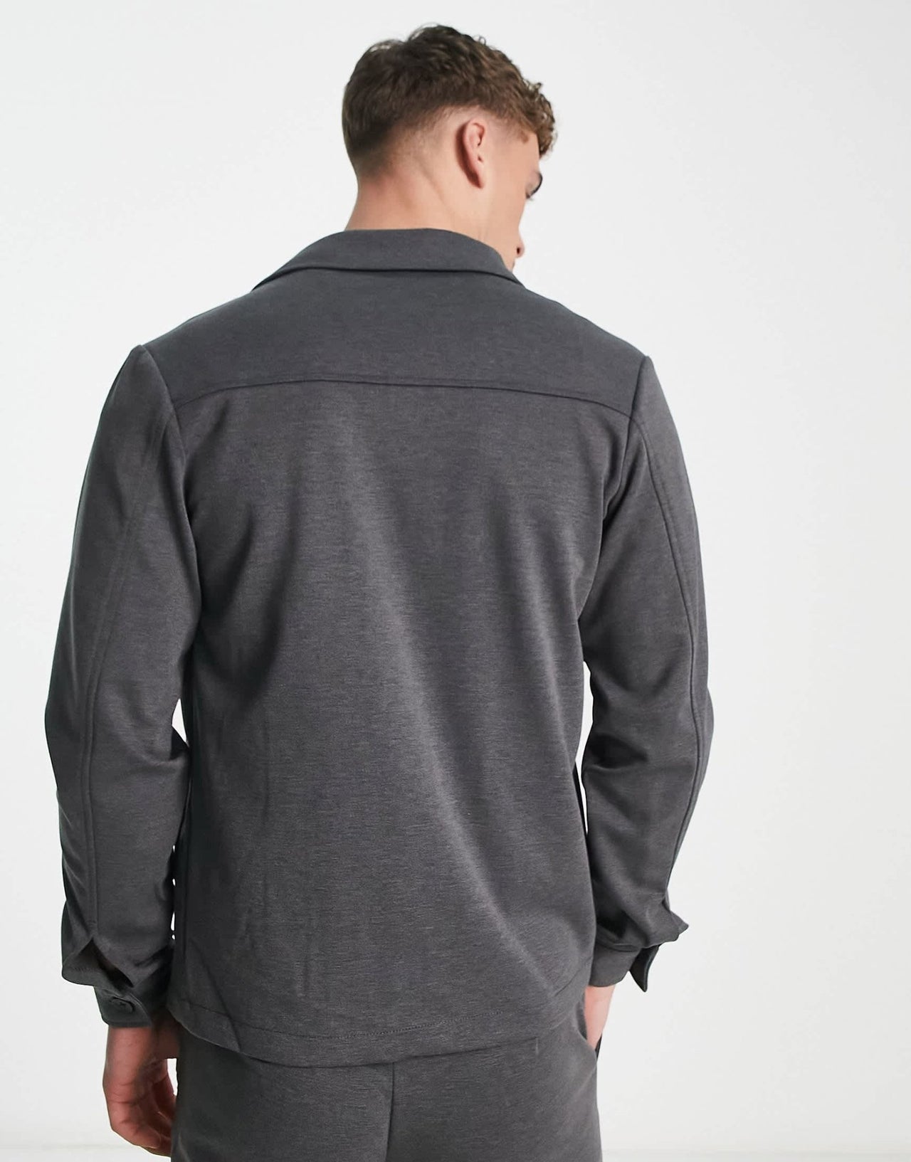 Jack & Jones Premium slim jersey suit jacket in grey - ASOS Sample Sale