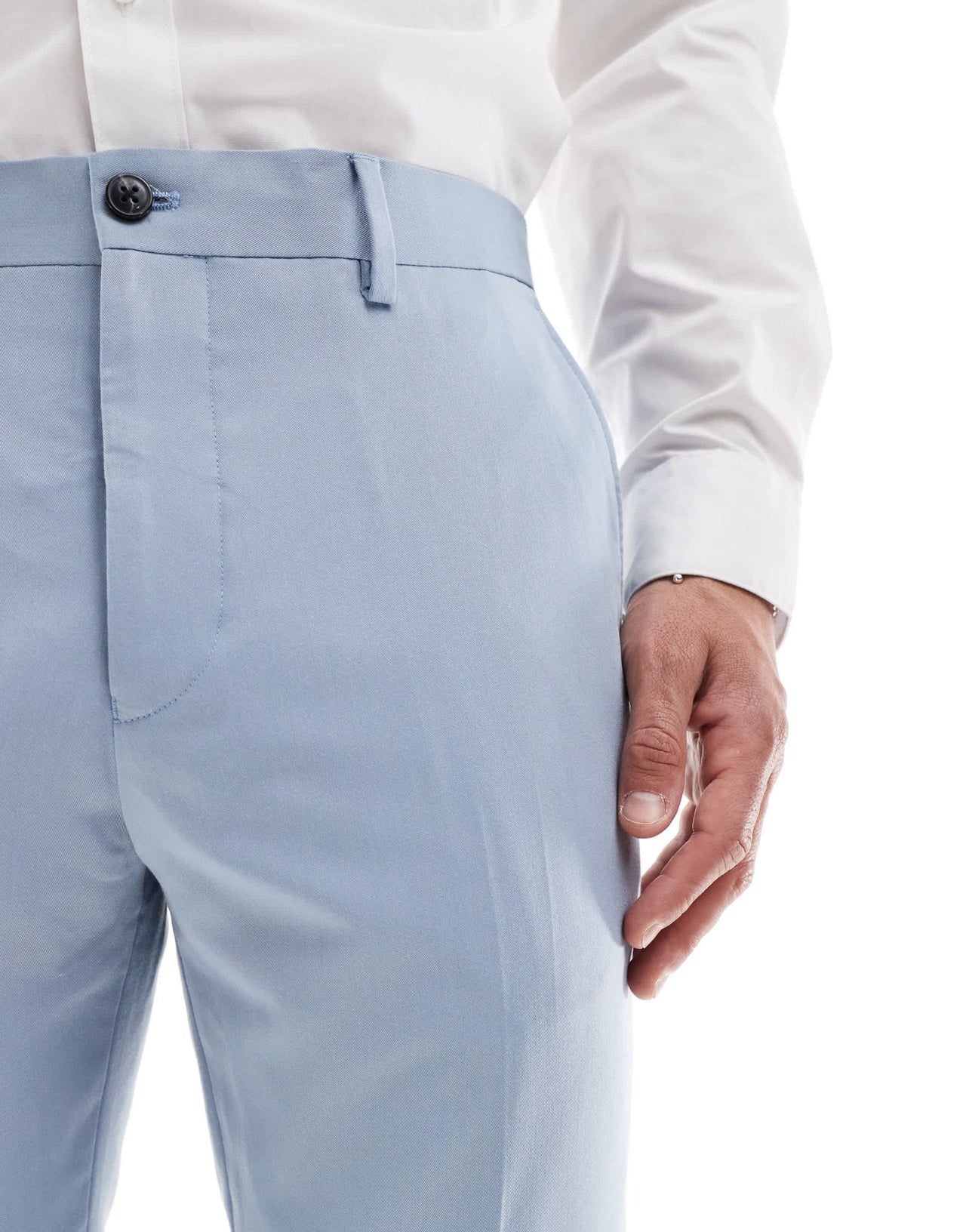 Jack & Jones slim fit suit trouser in light blue - ASOS Sample Sale