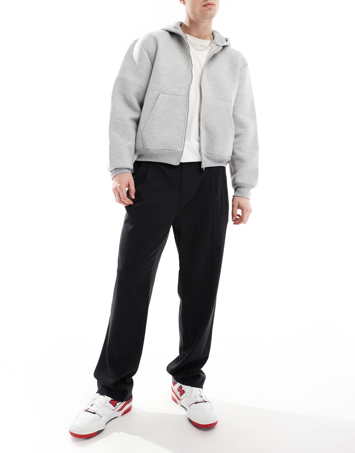 Jack & Jones wide fit pleat front smart trouser in black - ASOS Sample Sale