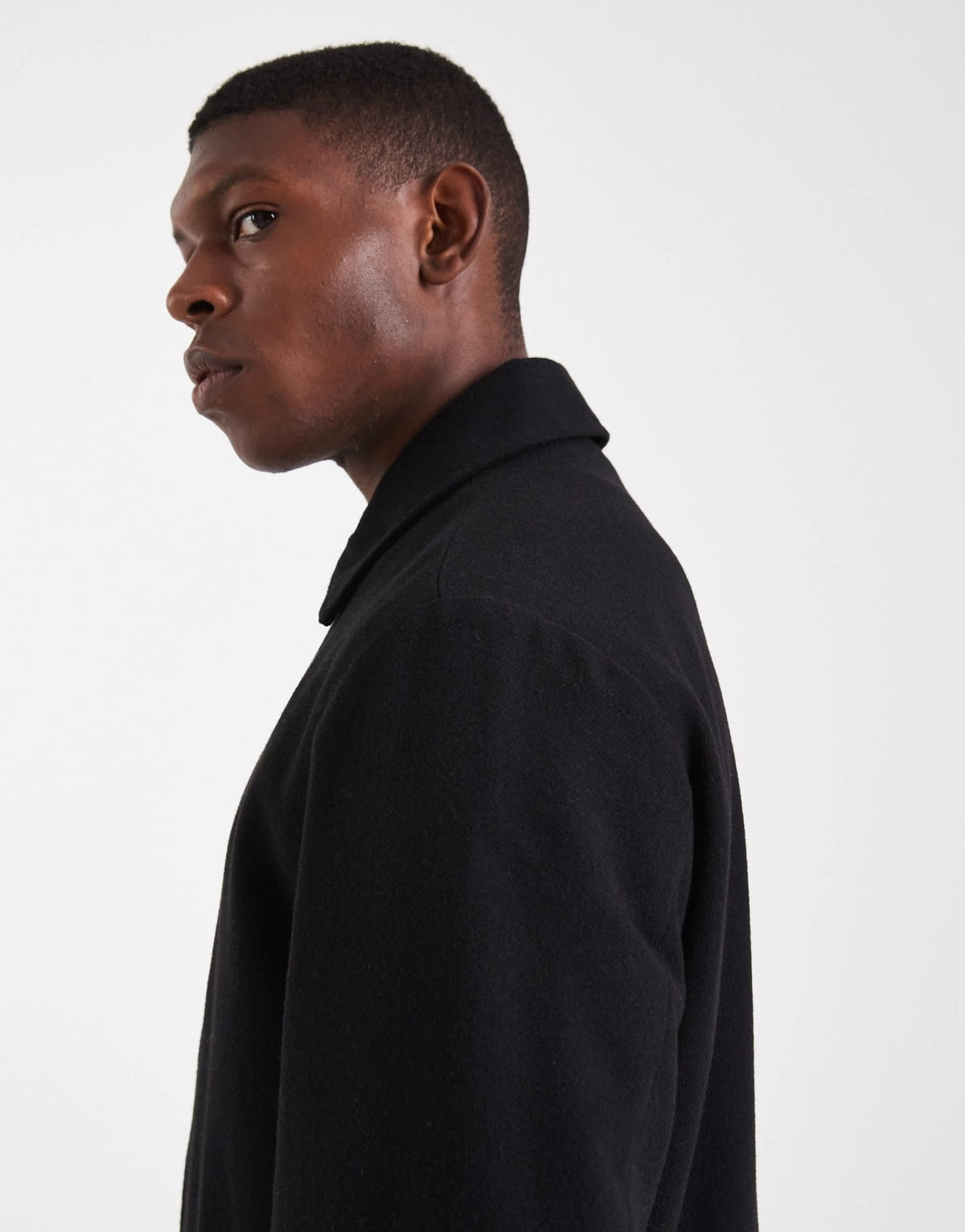 Jack & Jones wool look longline overcoat in black - ASOS Sample Sale