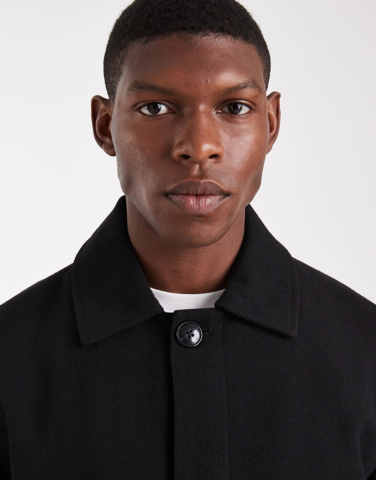 Jack & Jones wool look longline overcoat in black - ASOS Sample Sale