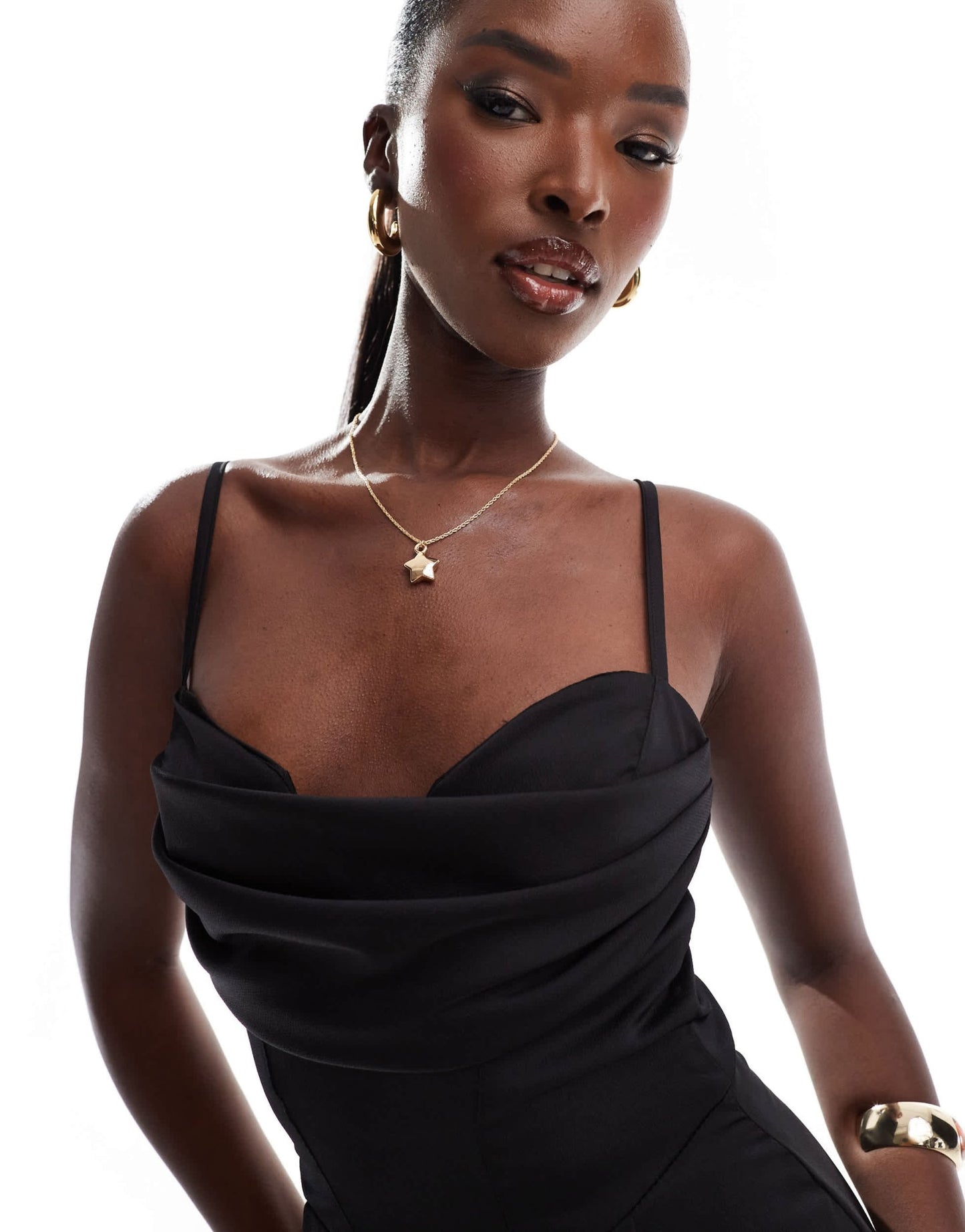 Jaded Rose satin corset jumpsuit in black - ASOS Sample Sale