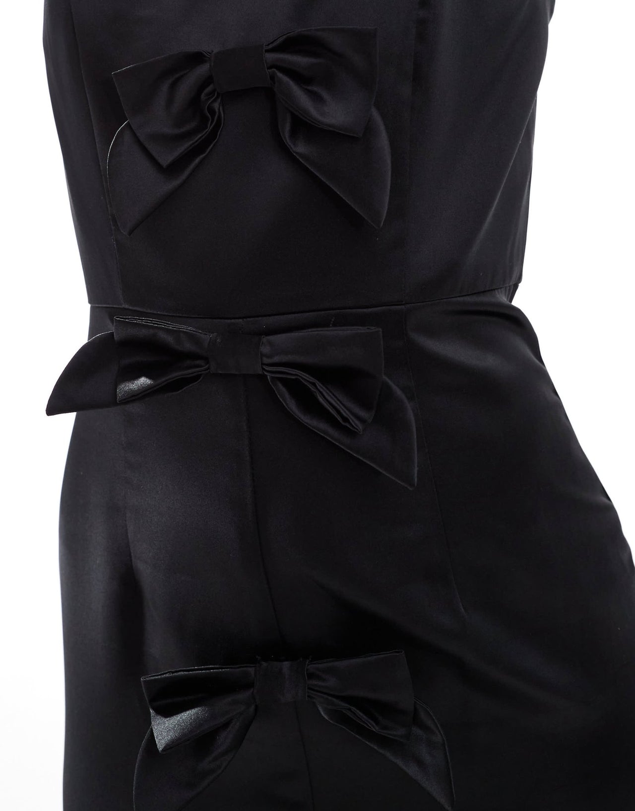 Jarlo mermaid dress with bow detail in black - ASOS Sample Sale