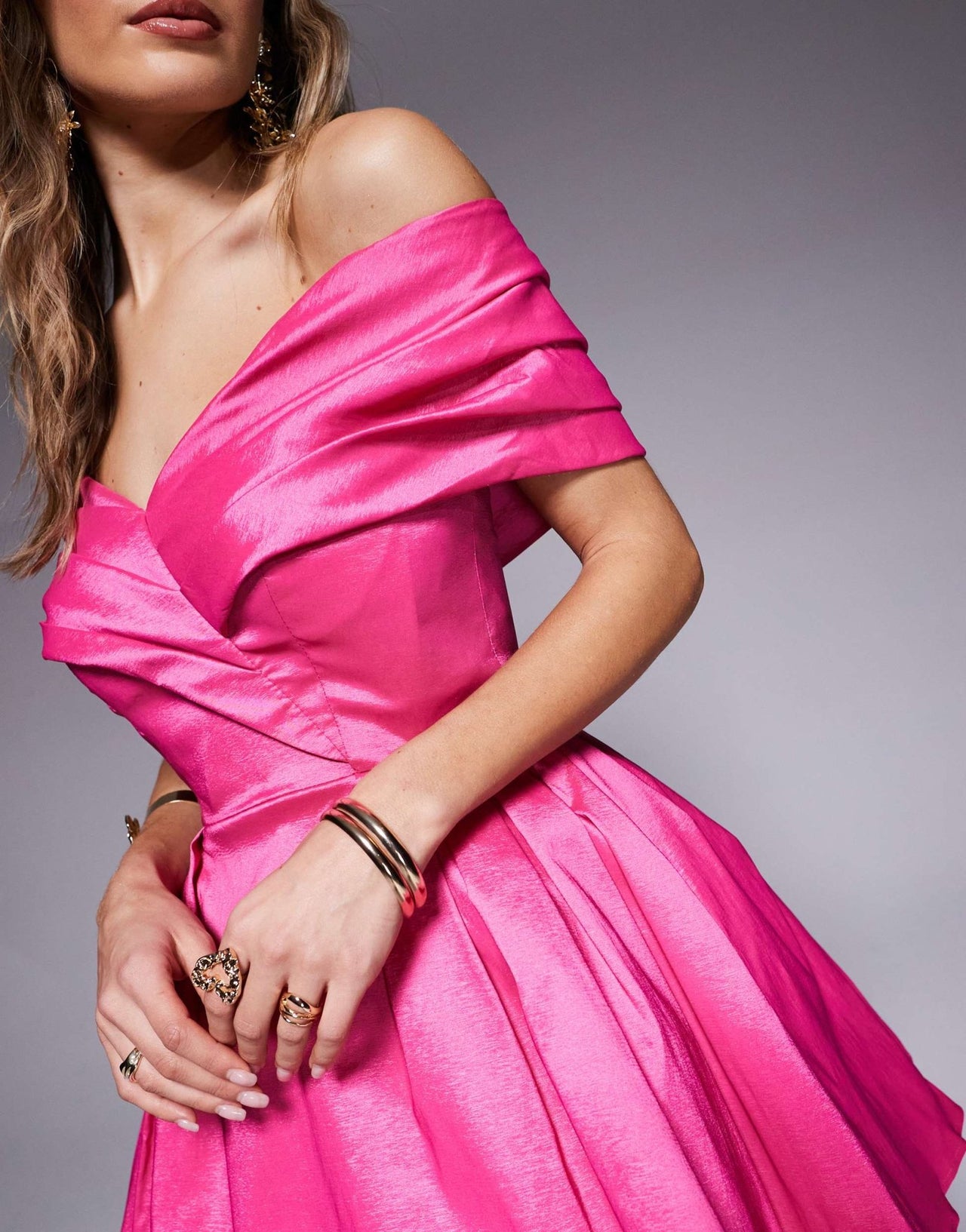 Jarlo taffeta structured mini prom dress in pink - ASOS Sample Sale