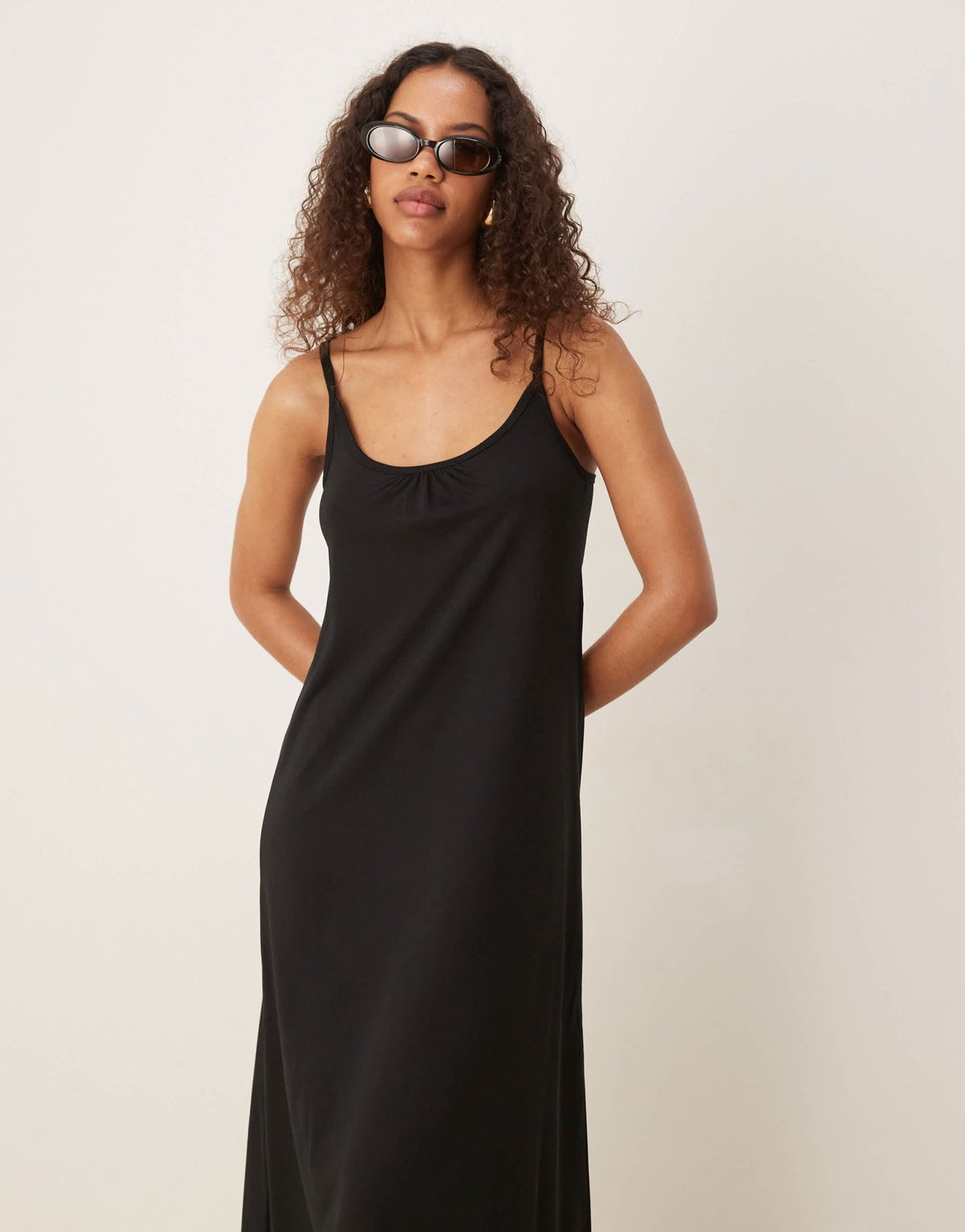 JDY cami maxi dress in black - ASOS Sample Sale