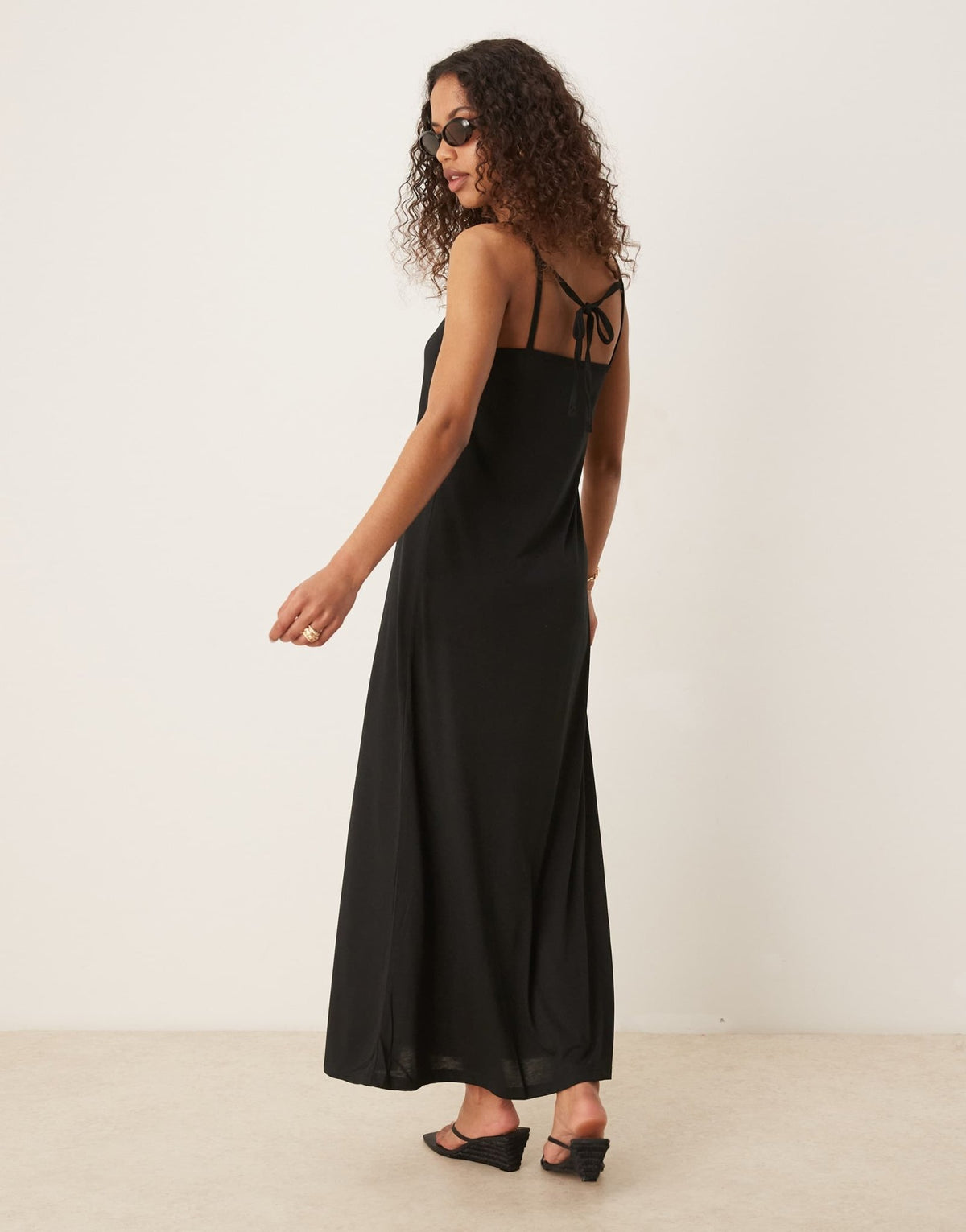JDY cami maxi dress in black - ASOS Sample Sale