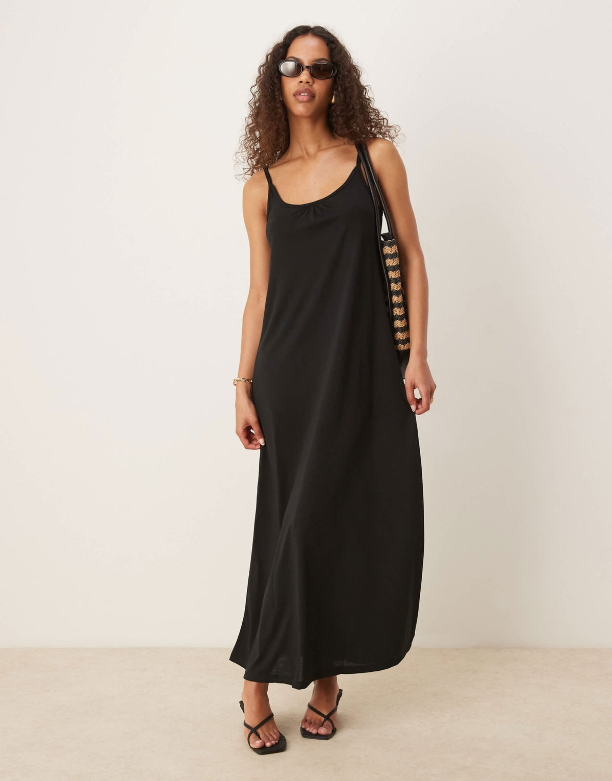 JDY cami maxi dress in black - ASOS Sample Sale