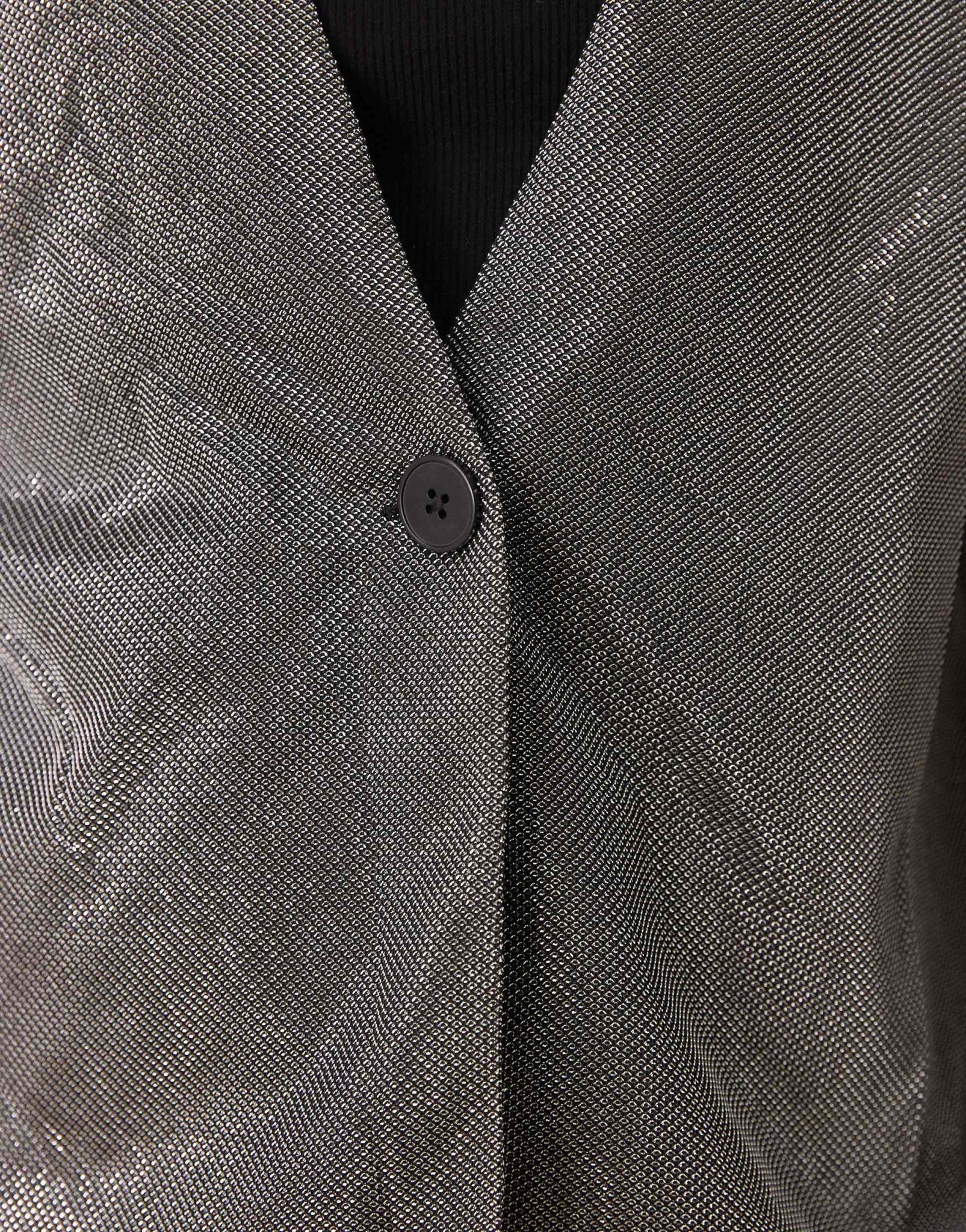 JDY collarless blazer in metallic silver - ASOS Sample Sale