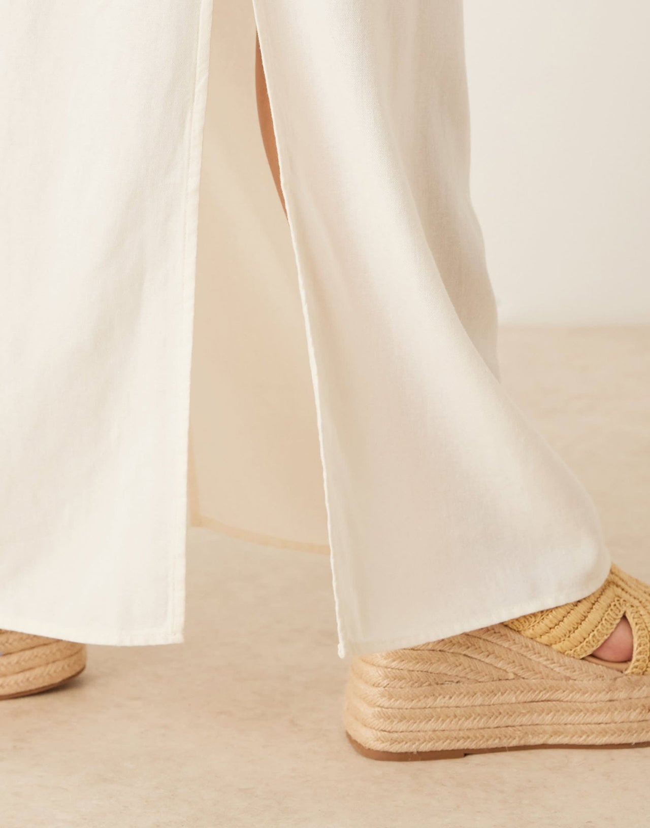 JDY linen mix maxi skirt in white - ASOS Sample Sale
