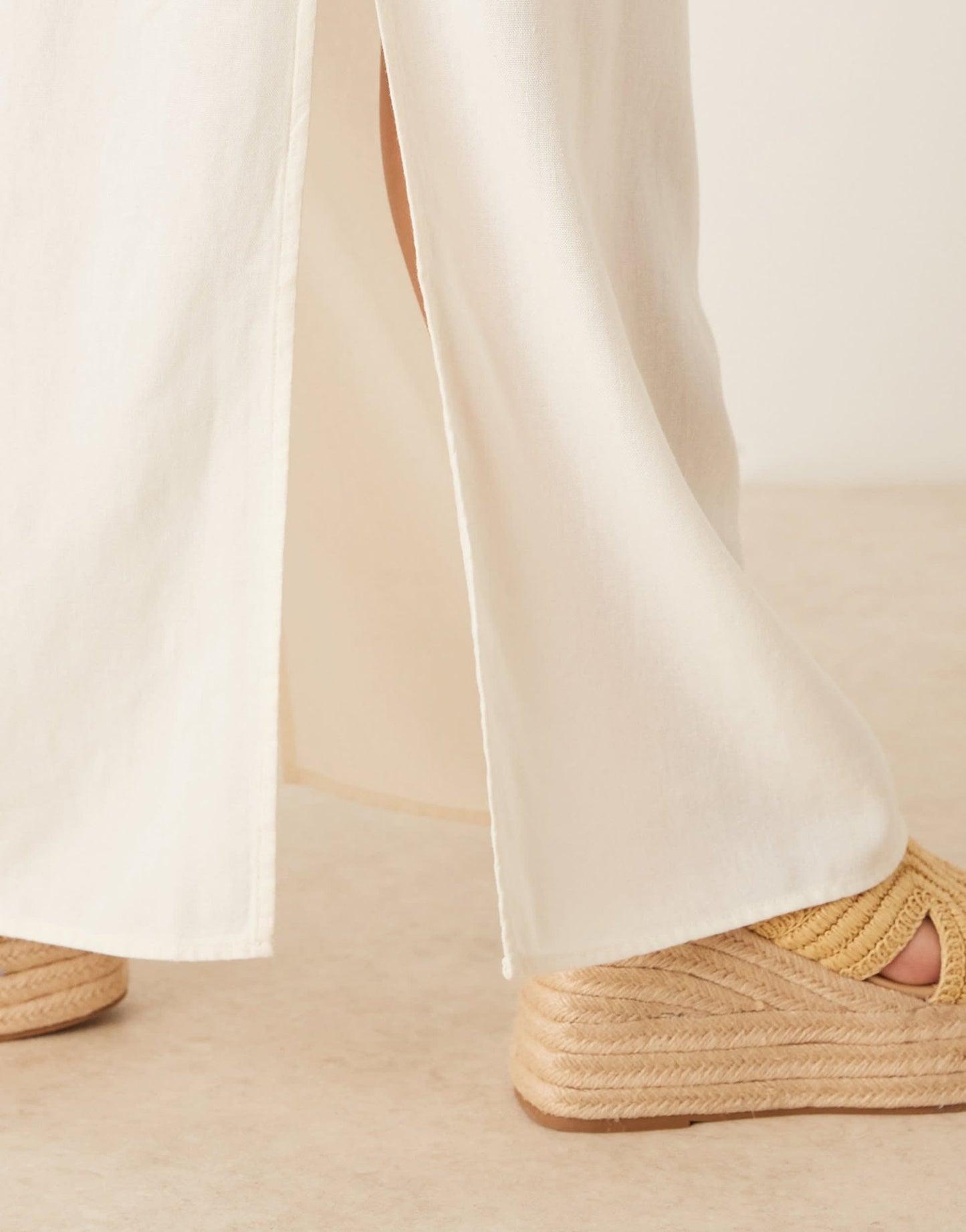 JDY linen mix maxi skirt in white - ASOS Sample Sale