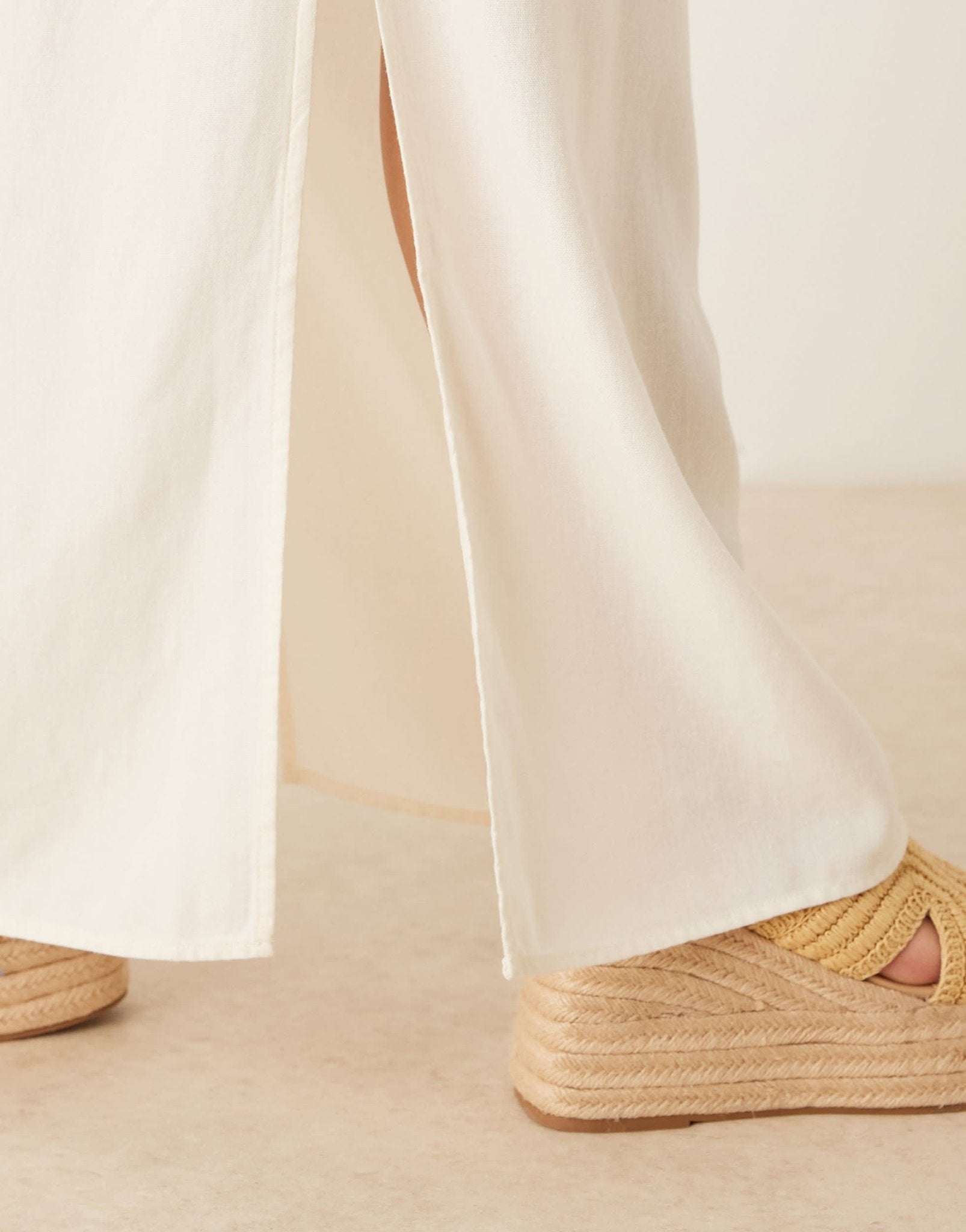 JDY linen mix maxi skirt in white - ASOS Sample Sale