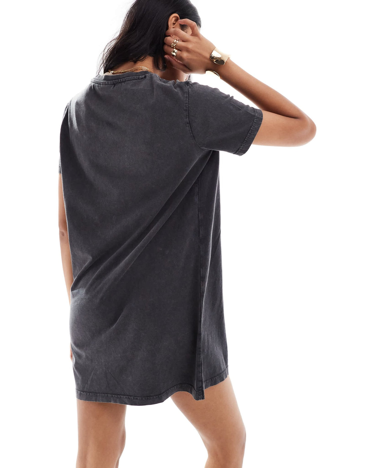 JDY mini pocket t-shirt dress in wash black - ASOS Sample Sale