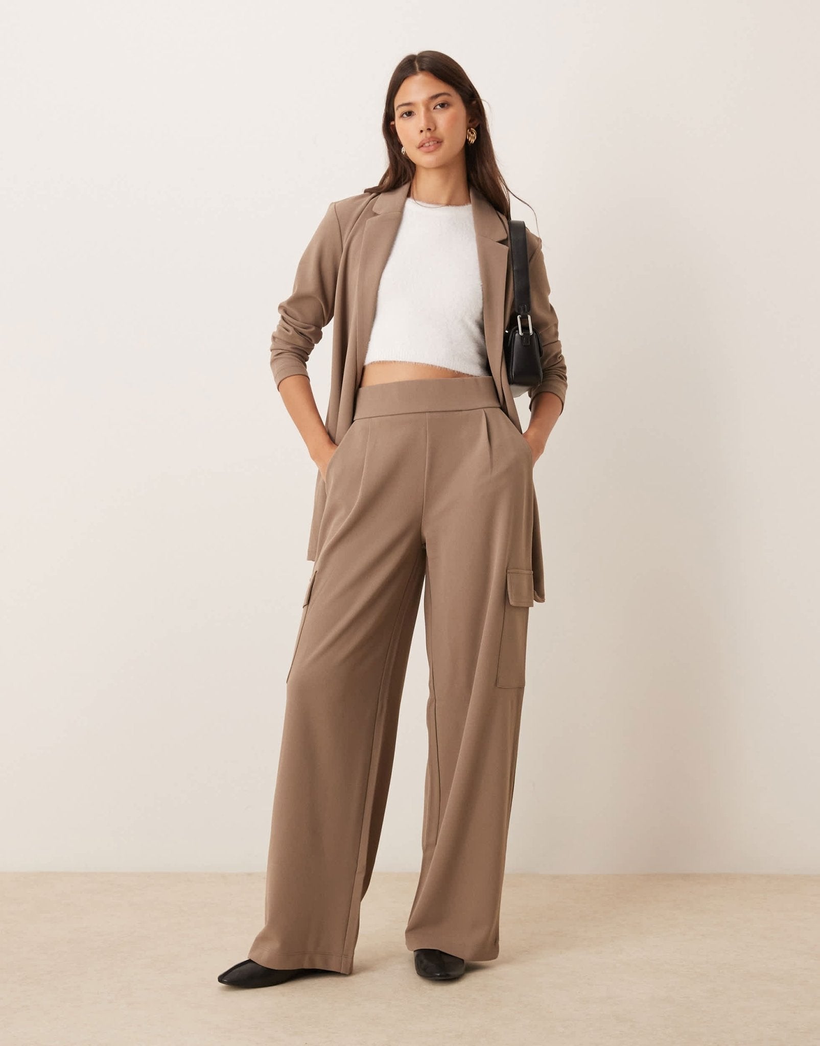 JDY side pocket cargo trousers co - ord in brown - ASOS Sample Sale