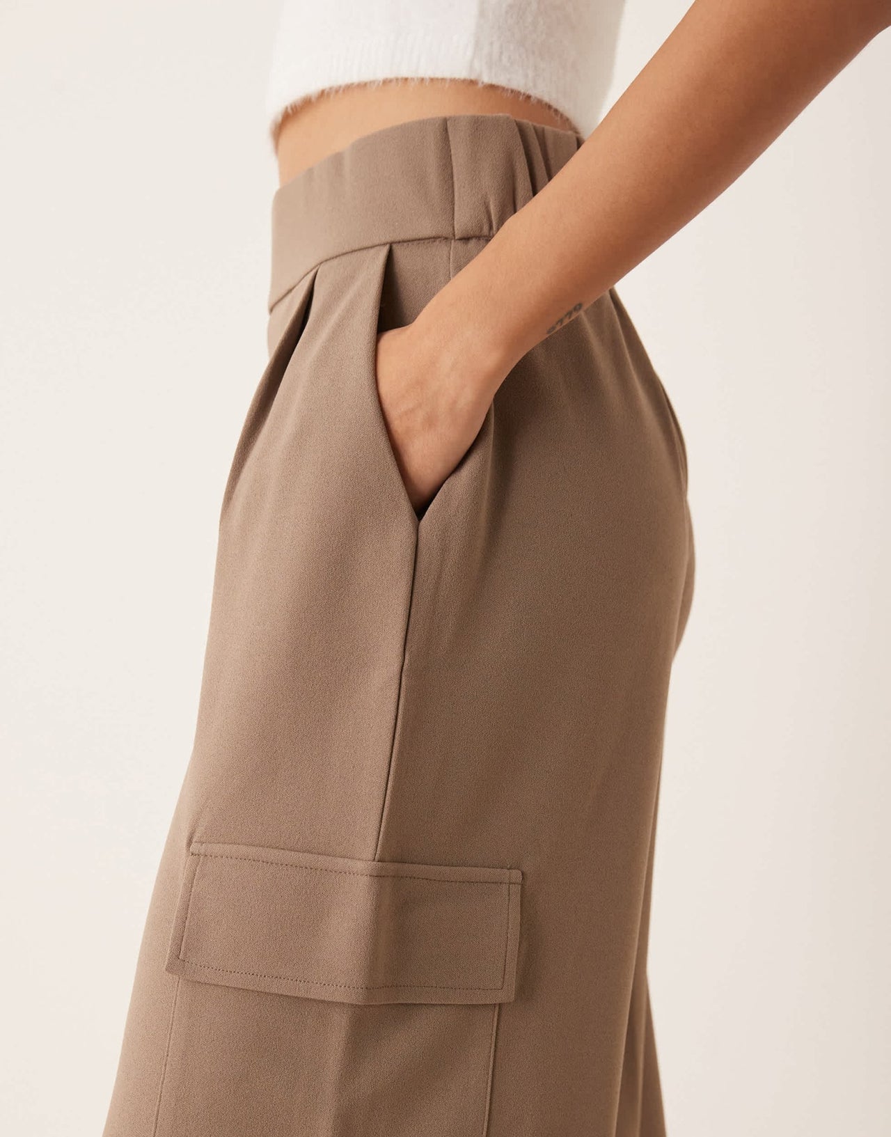 JDY side pocket cargo trousers co - ord in brown - ASOS Sample Sale