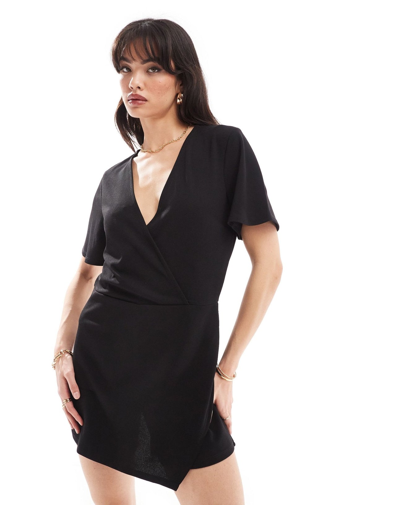 JDY skort playsuit in black - ASOS Sample Sale