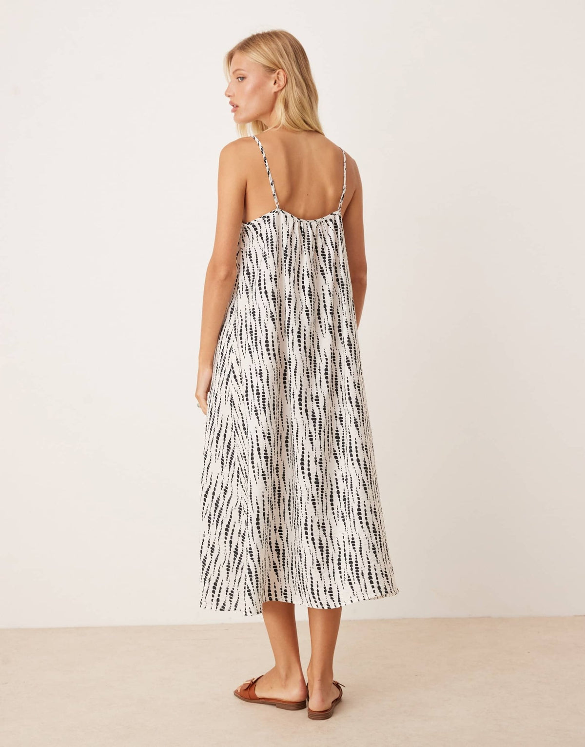 JDY strappy midi dress in white abstract print - ASOS Sample Sale