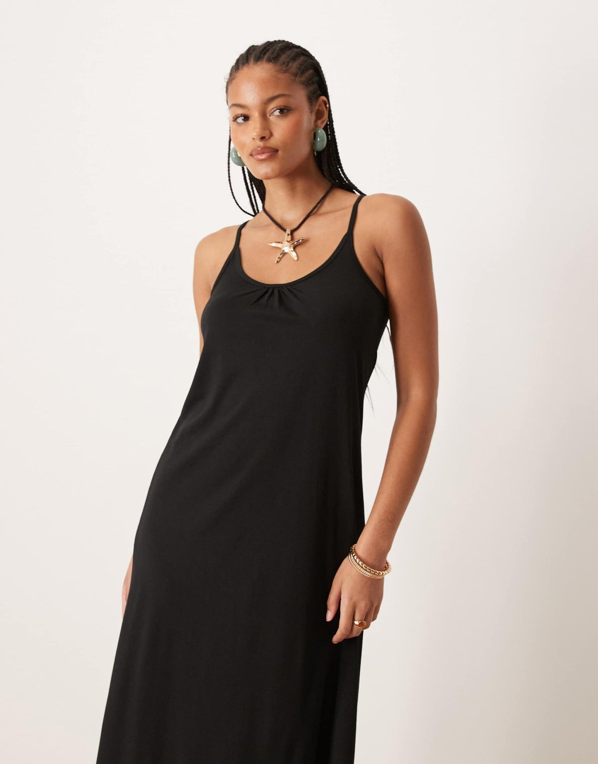 JDY Tall back tie maxi dress in black - ASOS Sample Sale