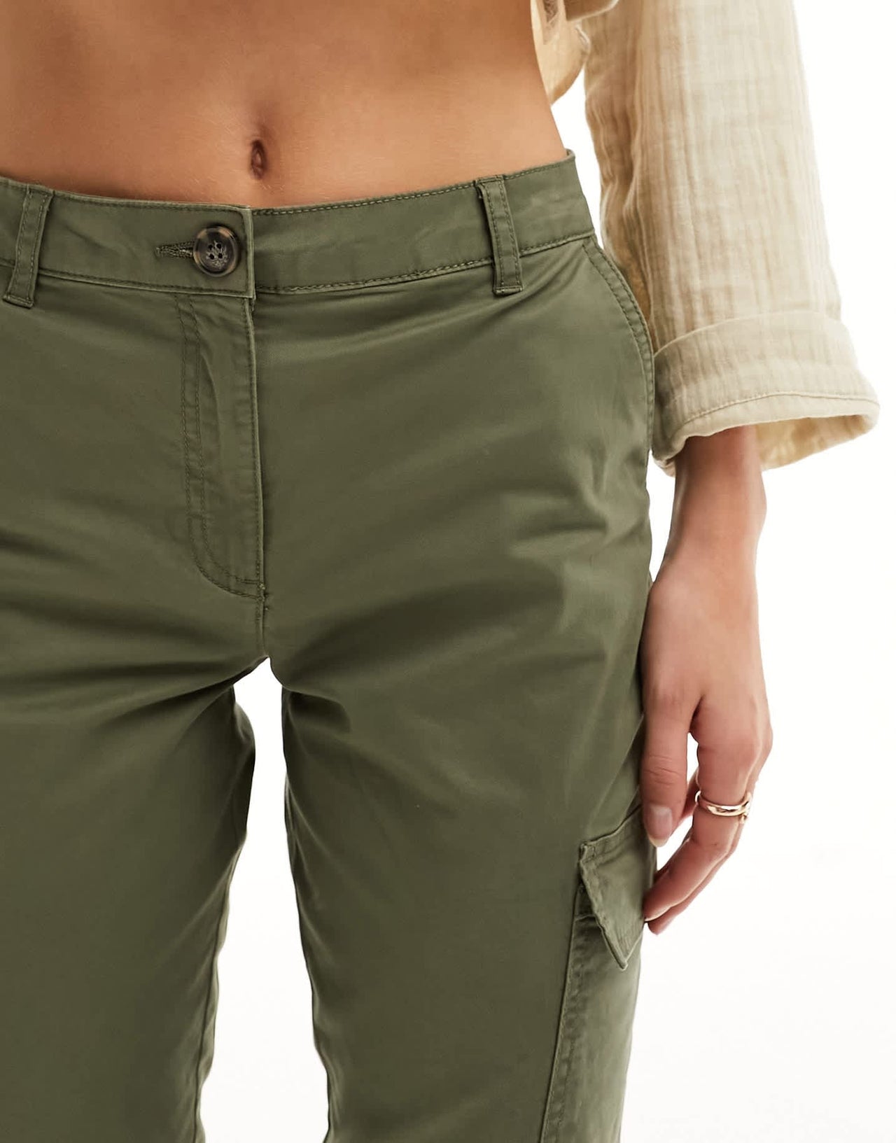 JDY Tall cargo pant in khaki - ASOS Sample Sale