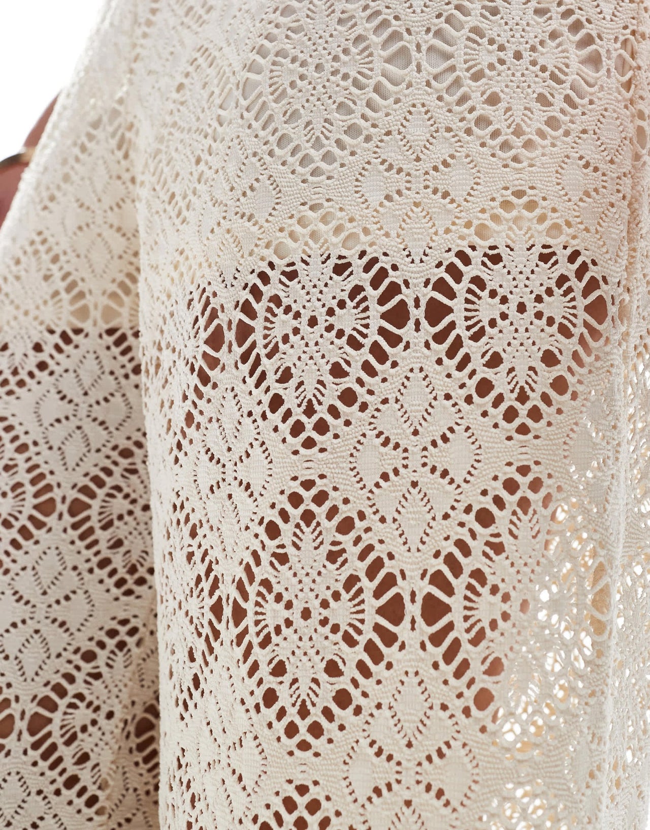 JDY Tall crochet wide leg trouser with short insert in stone - ASOS Sample Sale