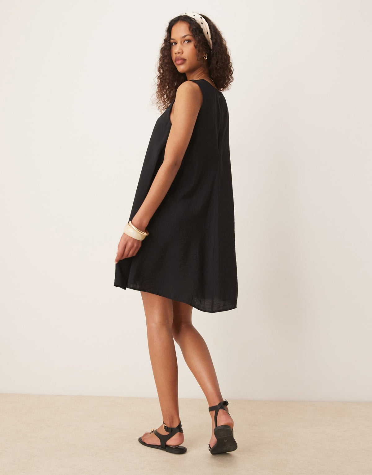 JDY textured sleeveless mini dress in black - ASOS Sample Sale