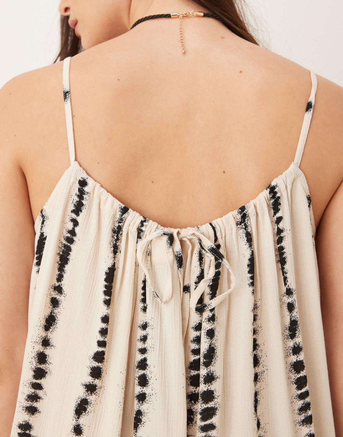 JDY textured sleeveless mini dress with abstract print in beige - ASOS Sample Sale
