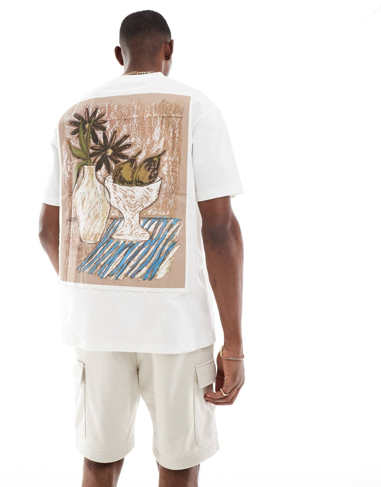 JJ Rebel cargo jersey short in beige - ASOS Sample Sale