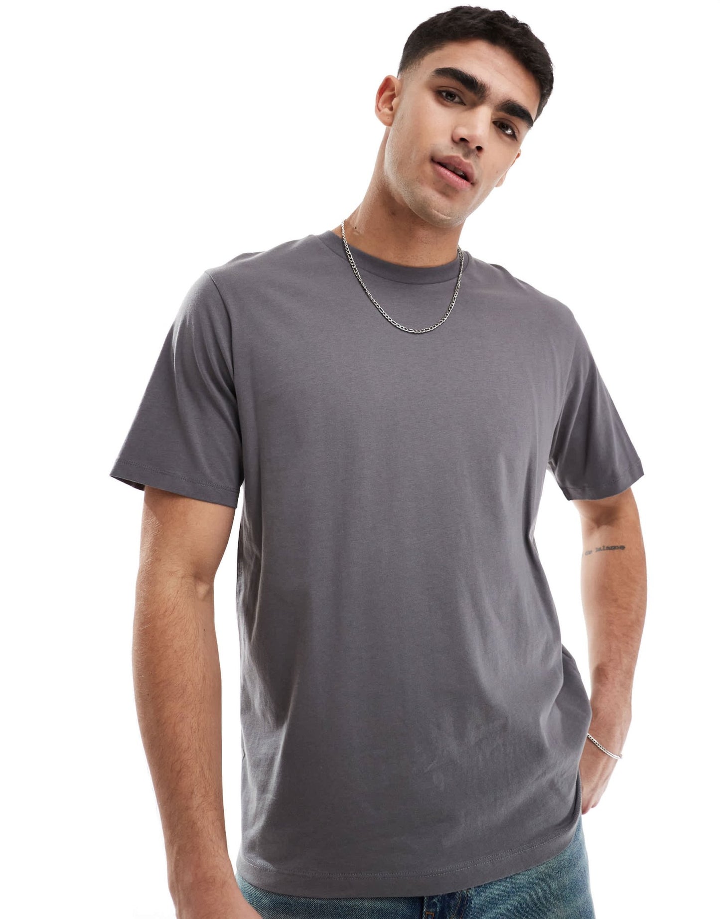 JJ Rebel oversized t-shirt in dark grey - ASOS Sample Sale