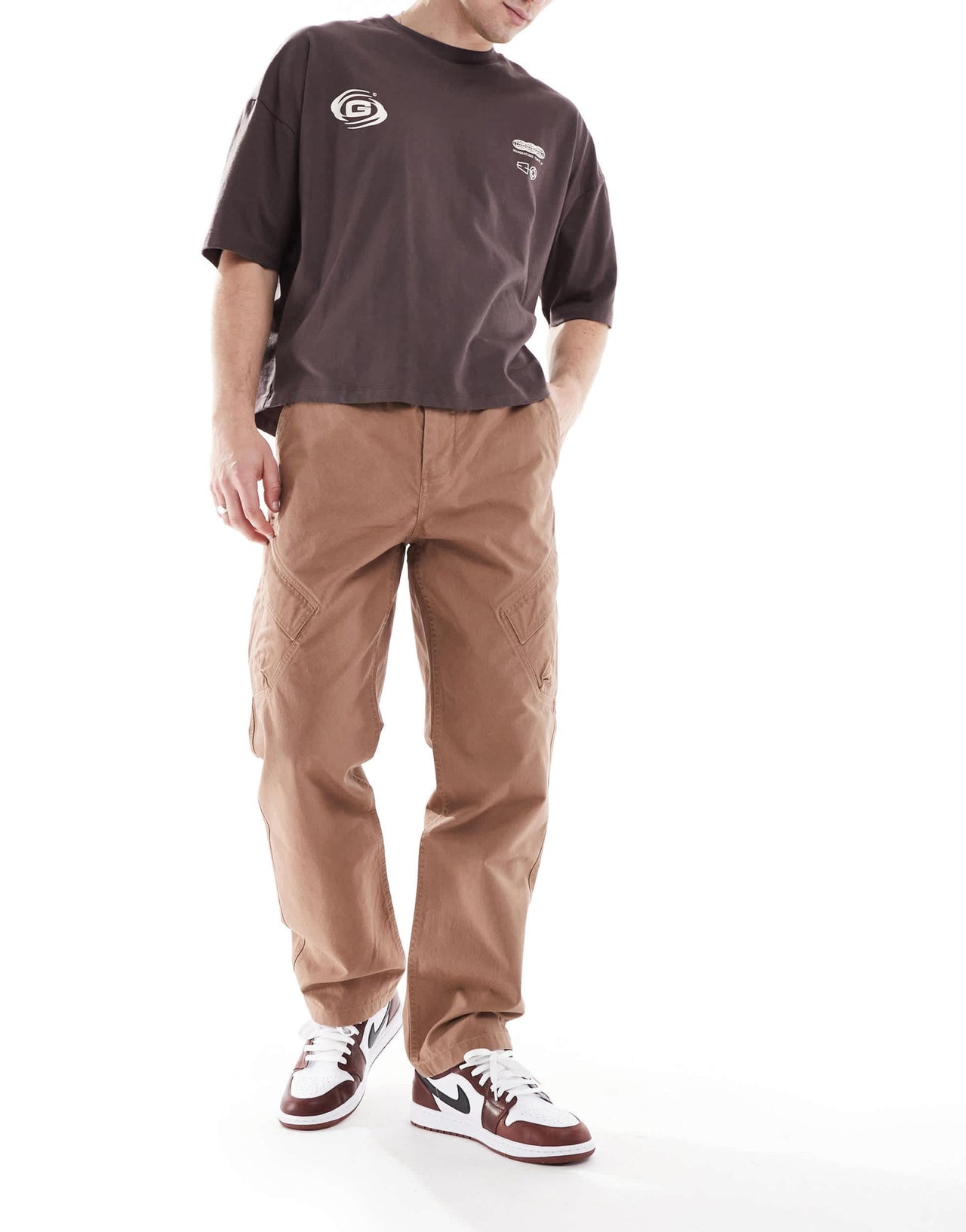 Jordan Chicago trousers in brown - ASOS Sample Sale