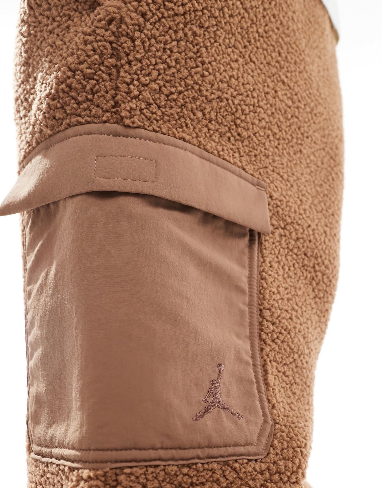 Jordan Flight sherpa trousers in brown - ASOS Sample Sale