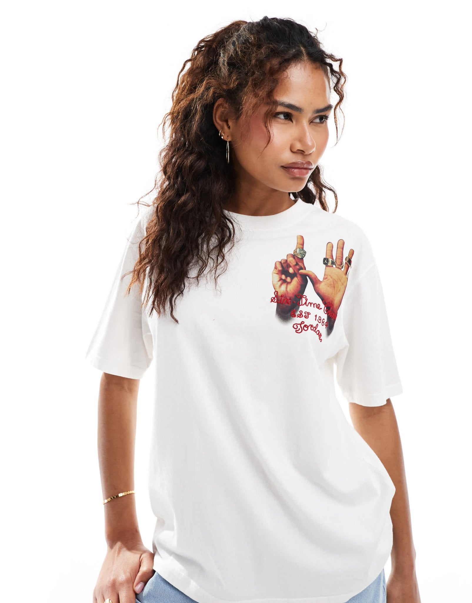 Jordan Ring Graphic back print t-shirt in white - ASOS Sample Sale