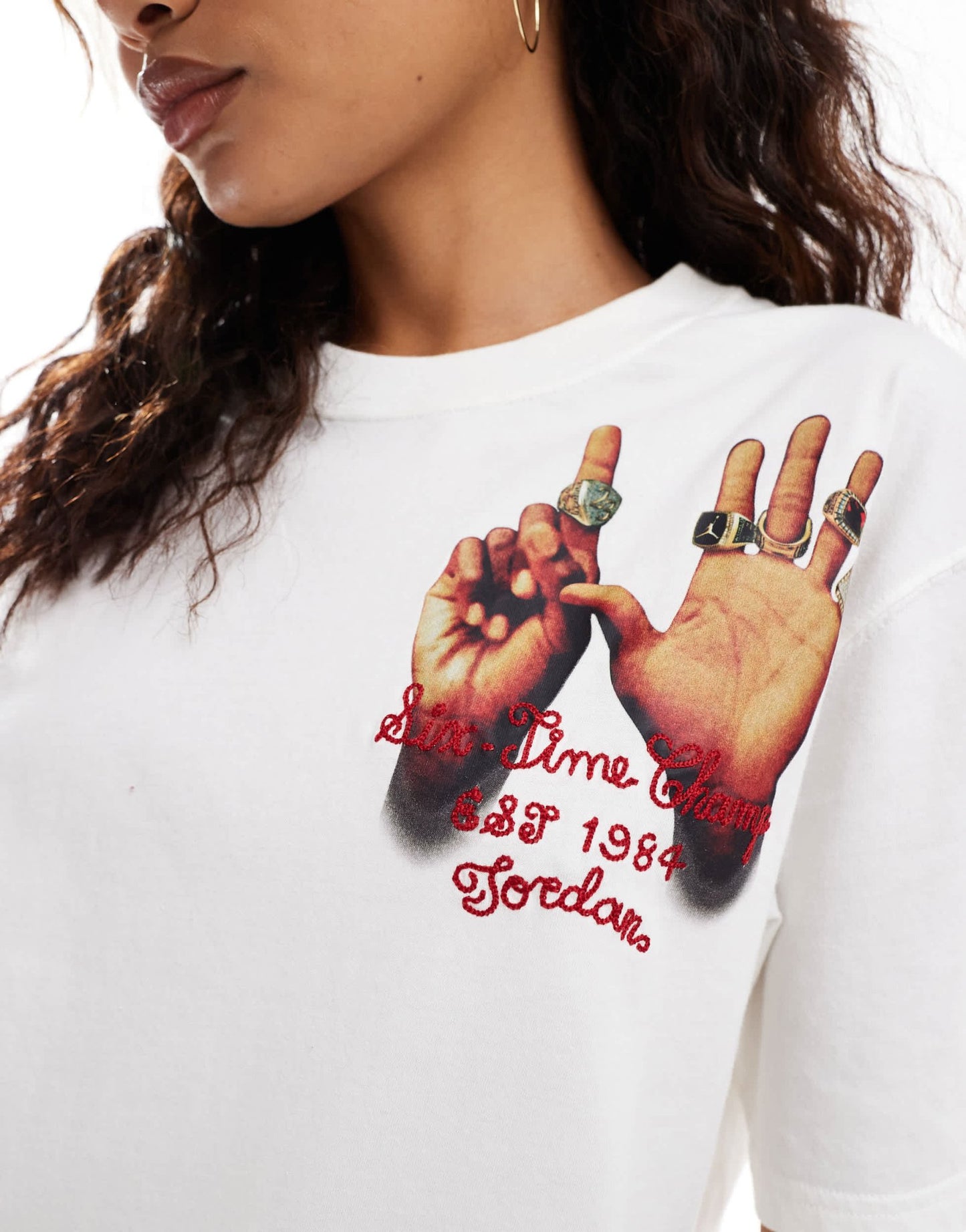 Jordan Ring Graphic back print t-shirt in white - ASOS Sample Sale