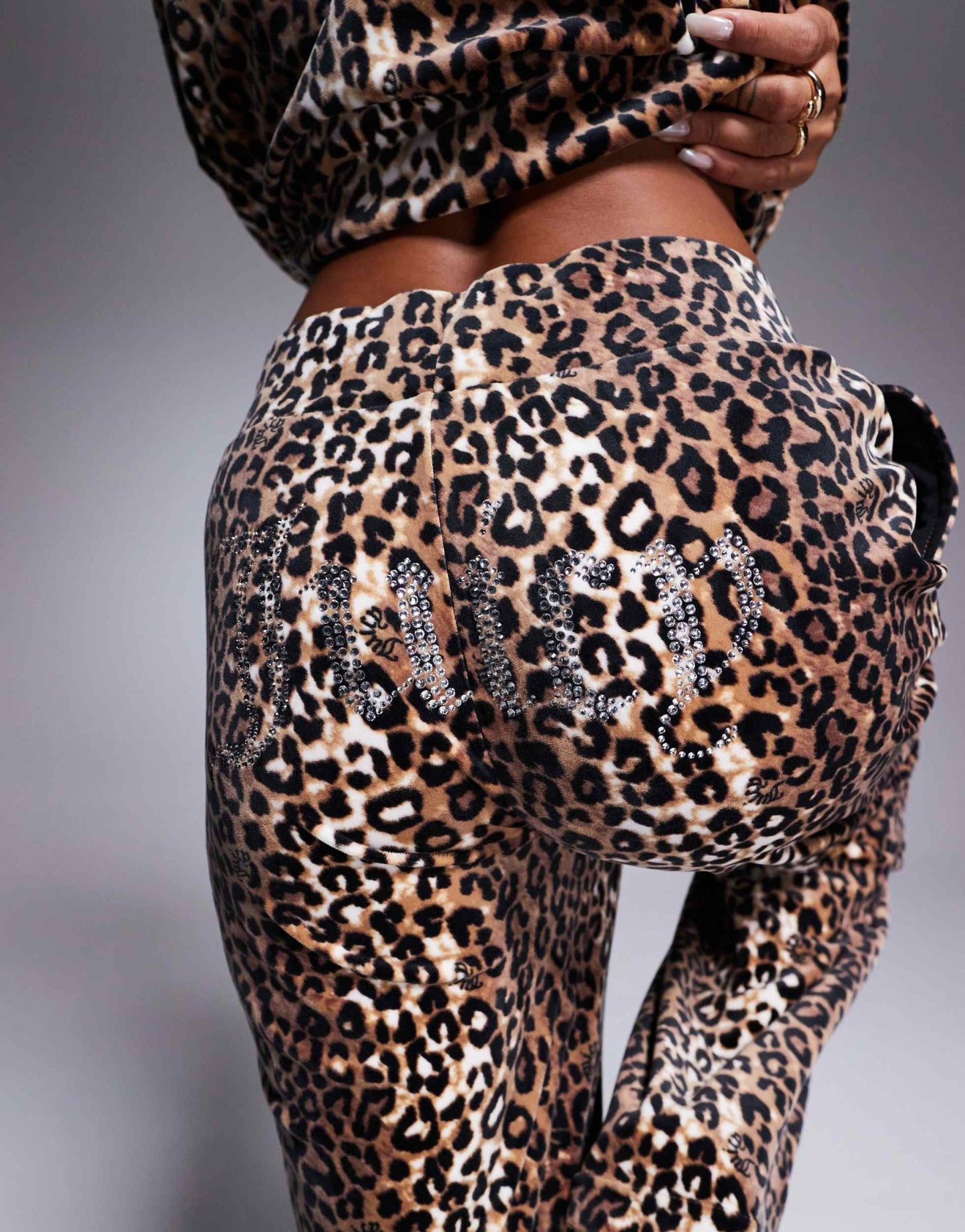 Juicy Couture velour wide leg joggers exclusive to ASOS in leopard print - ASOS Sample Sale