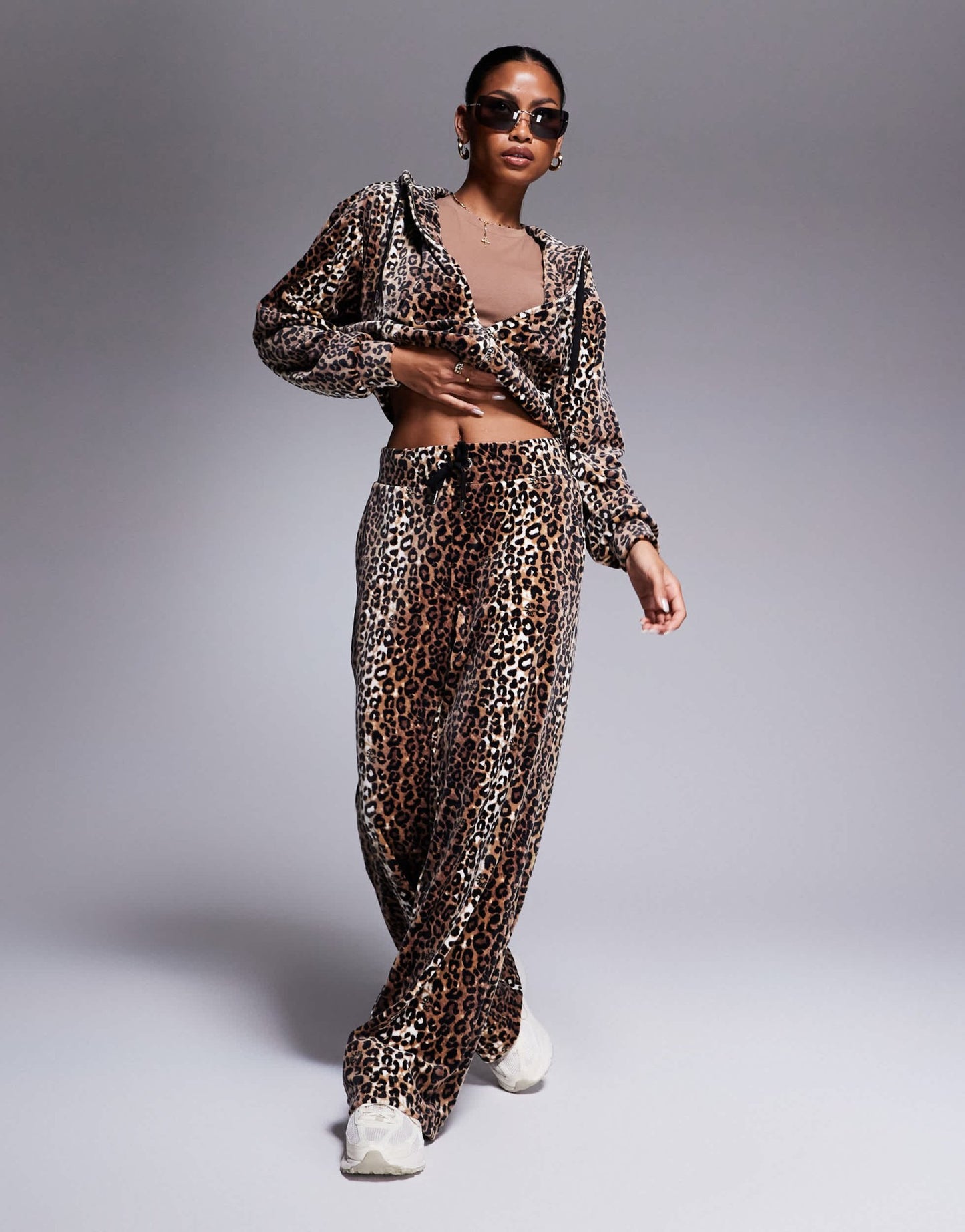 Juicy Couture velour wide leg joggers exclusive to ASOS in leopard print - ASOS Sample Sale