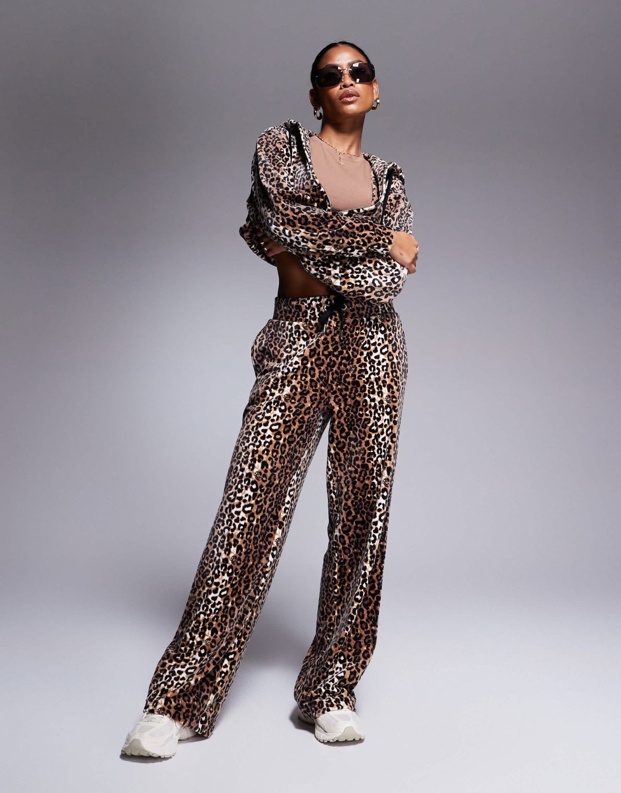 Juicy Couture velour wide leg joggers exclusive to ASOS in leopard print - ASOS Sample Sale
