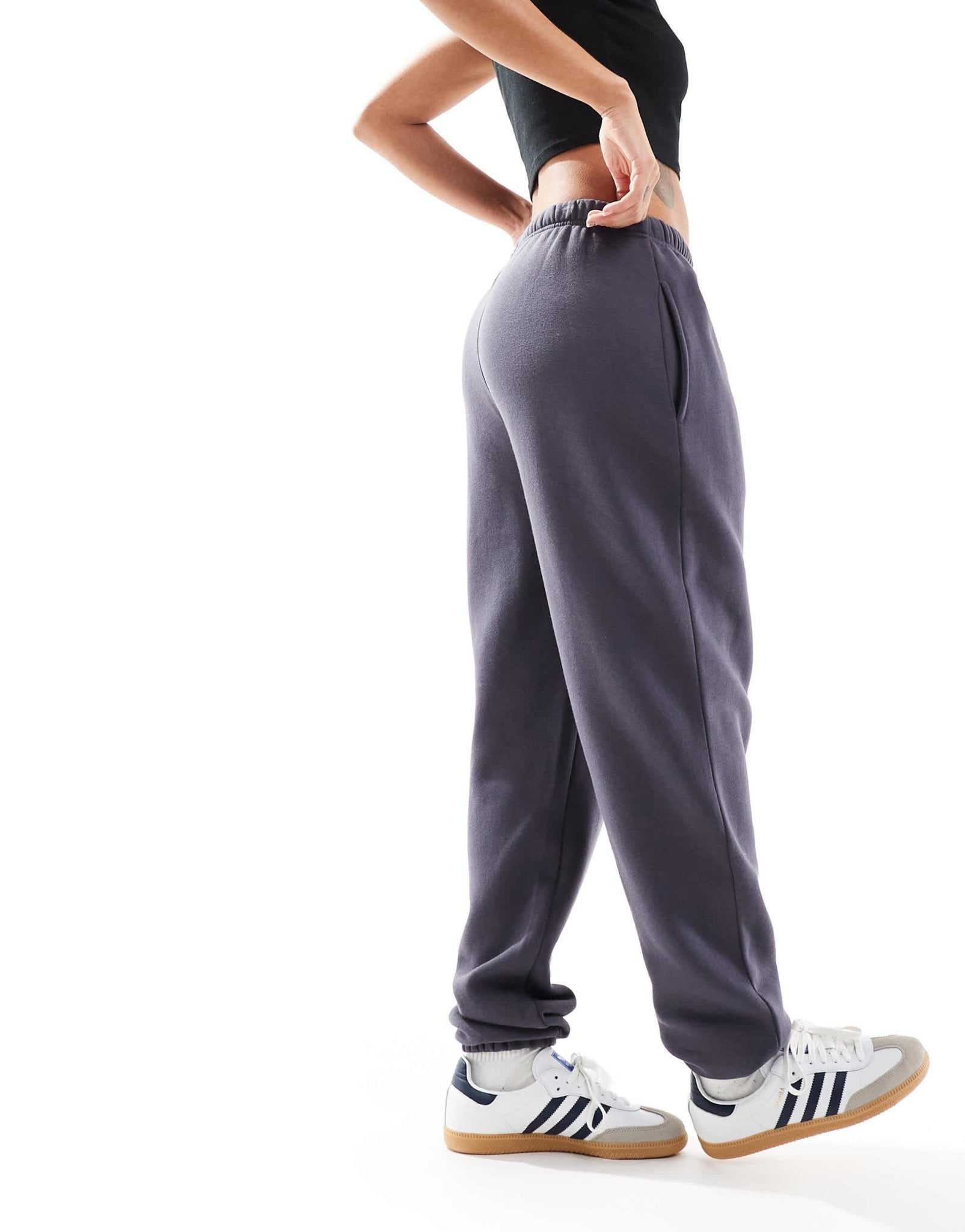 Kaiia cuffed joggers in dark grey - ASOS Sample Sale
