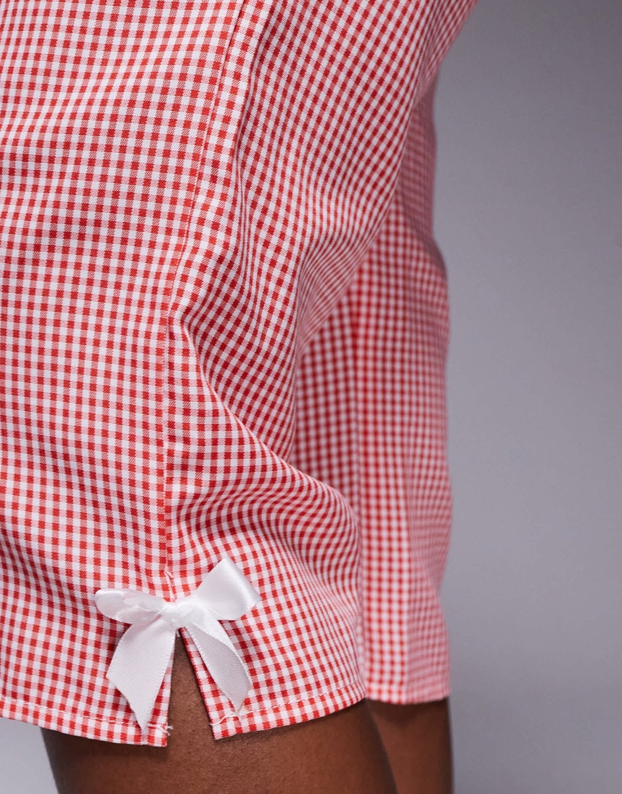 Kaiia exclusive bow detail capri trousers co - ord in red gingham - ASOS Sample Sale