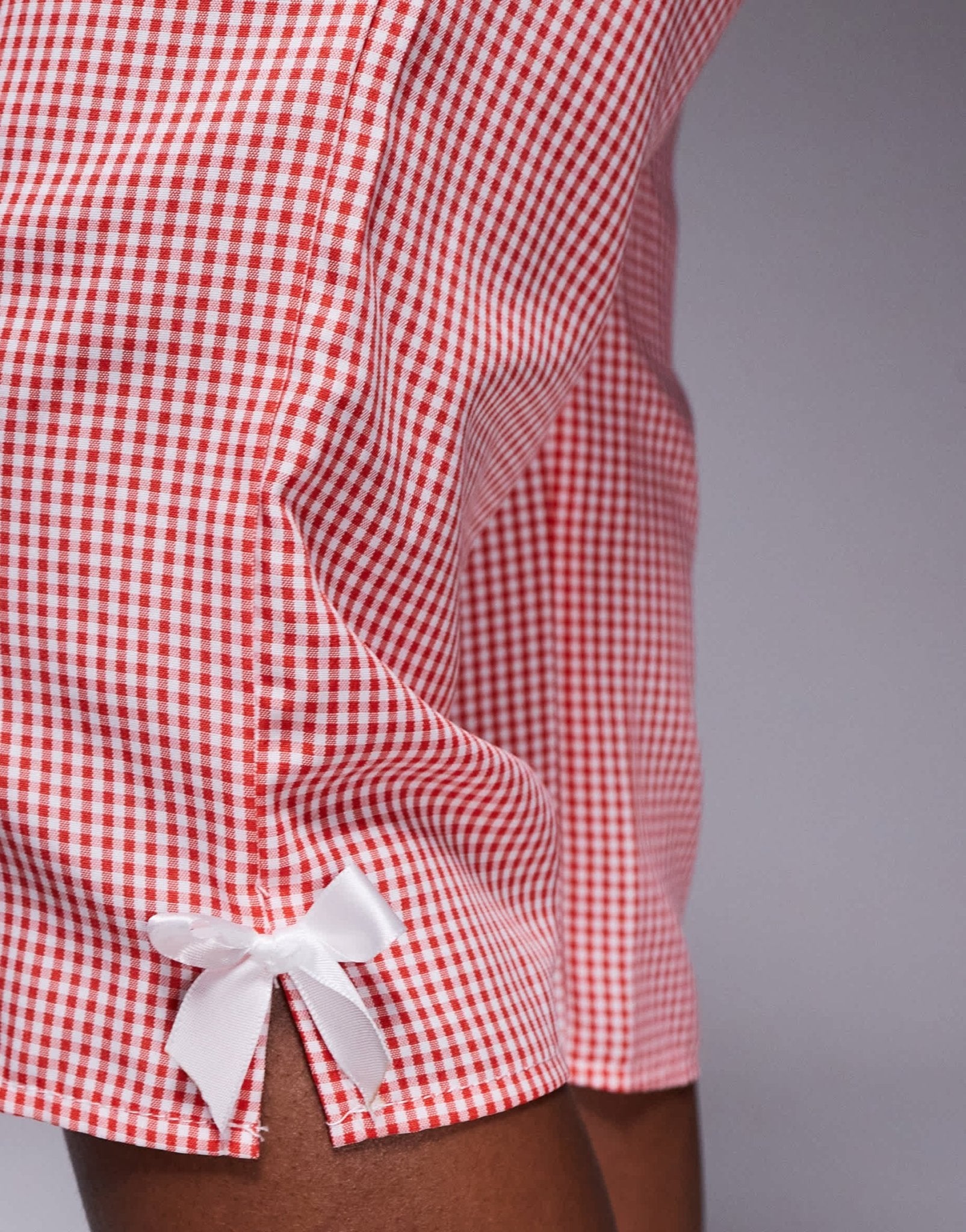 Kaiia exclusive bow detail capri trousers co - ord in red gingham - ASOS Sample Sale