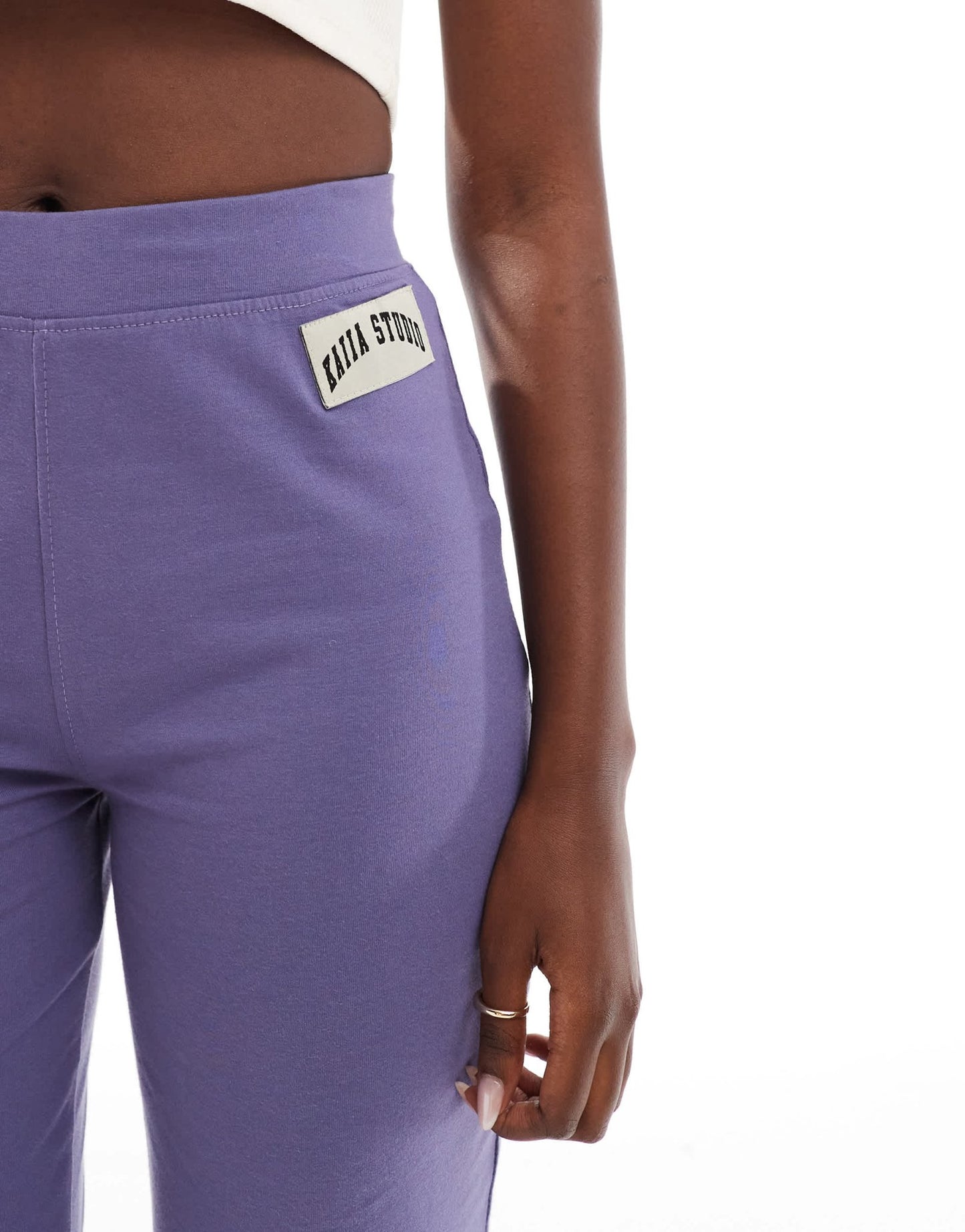 Kaiia exclusive Studio logo flared yoga pants co - ord in blue - ASOS Sample Sale