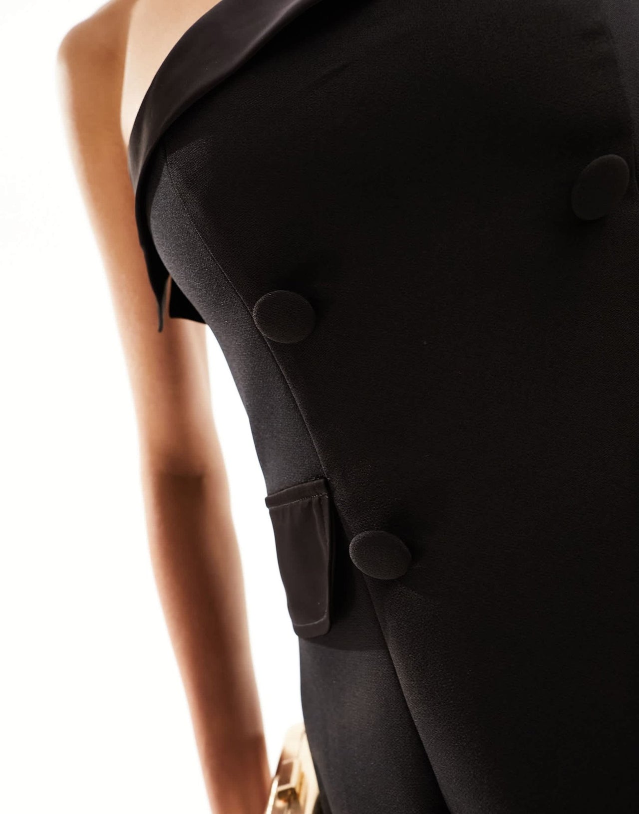 Kaiia exclusive tailored pocket detail mini dress in black - ASOS Sample Sale