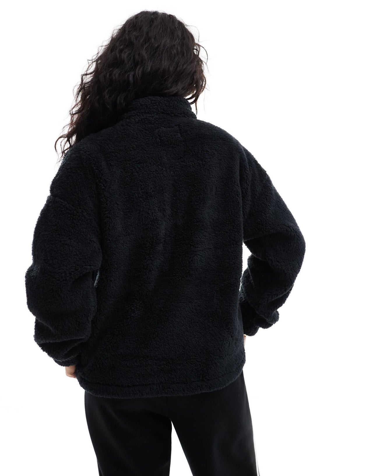Kavu Pinesdale full zip heavy pile borg jacket in black - ASOS Sample Sale