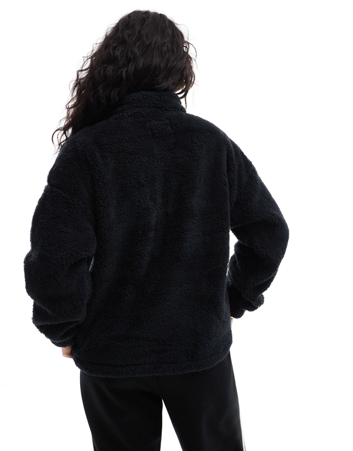 Kavu Pinesdale full zip heavy pile borg jacket in black - ASOS Sample Sale