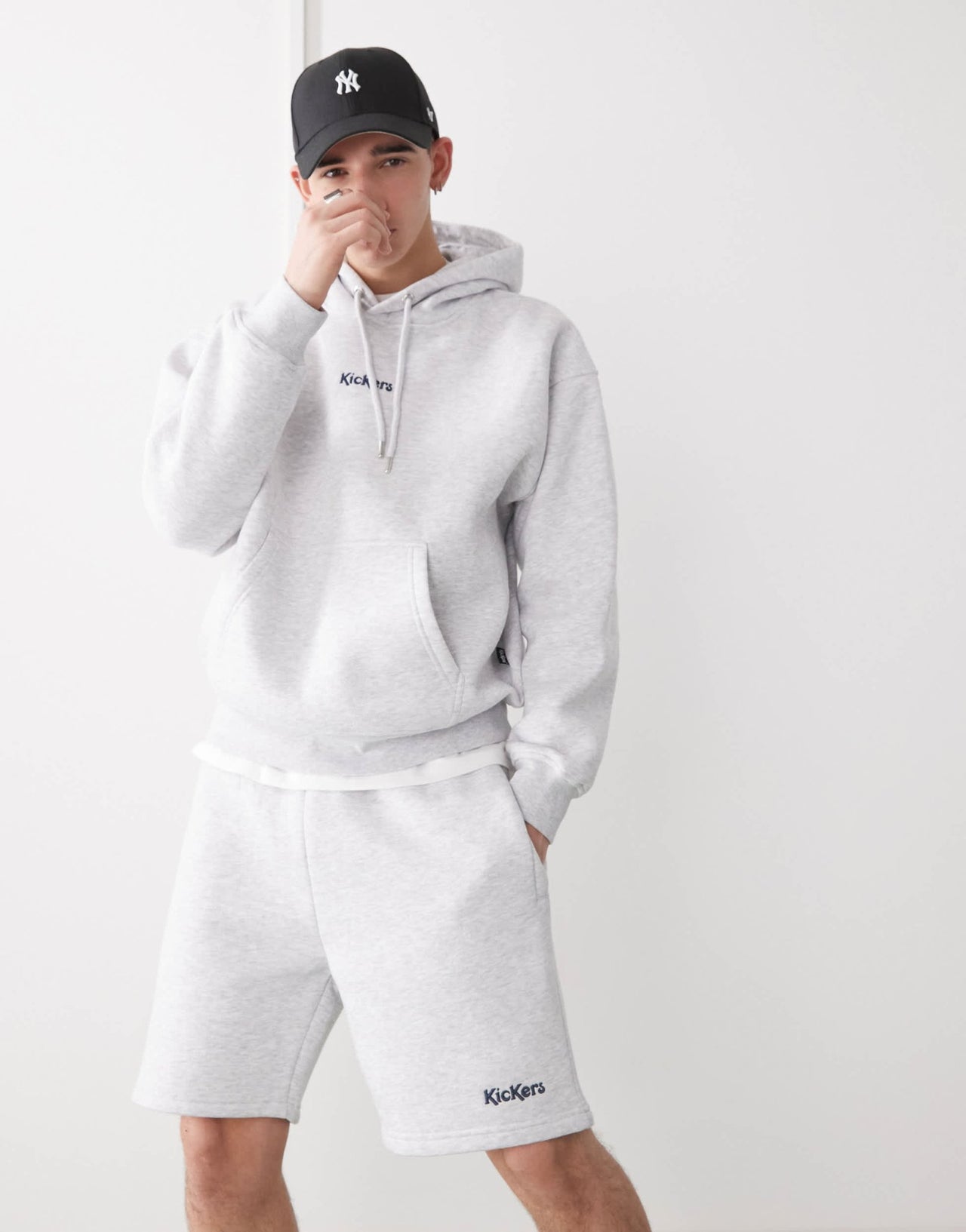 Kickers fleece short in light grey marl co - ord - ASOS Sample Sale
