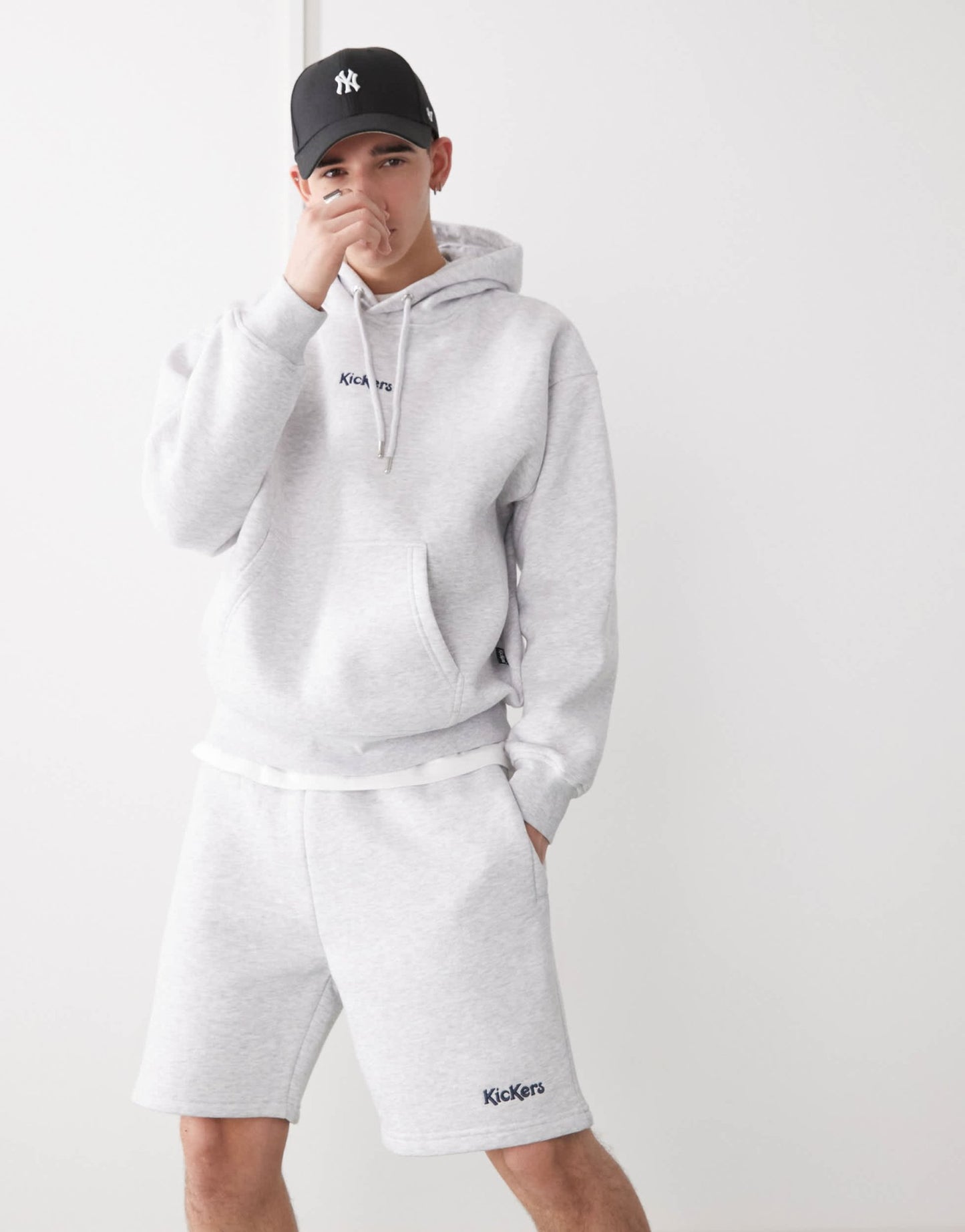 Kickers fleece short in light grey marl co - ord - ASOS Sample Sale