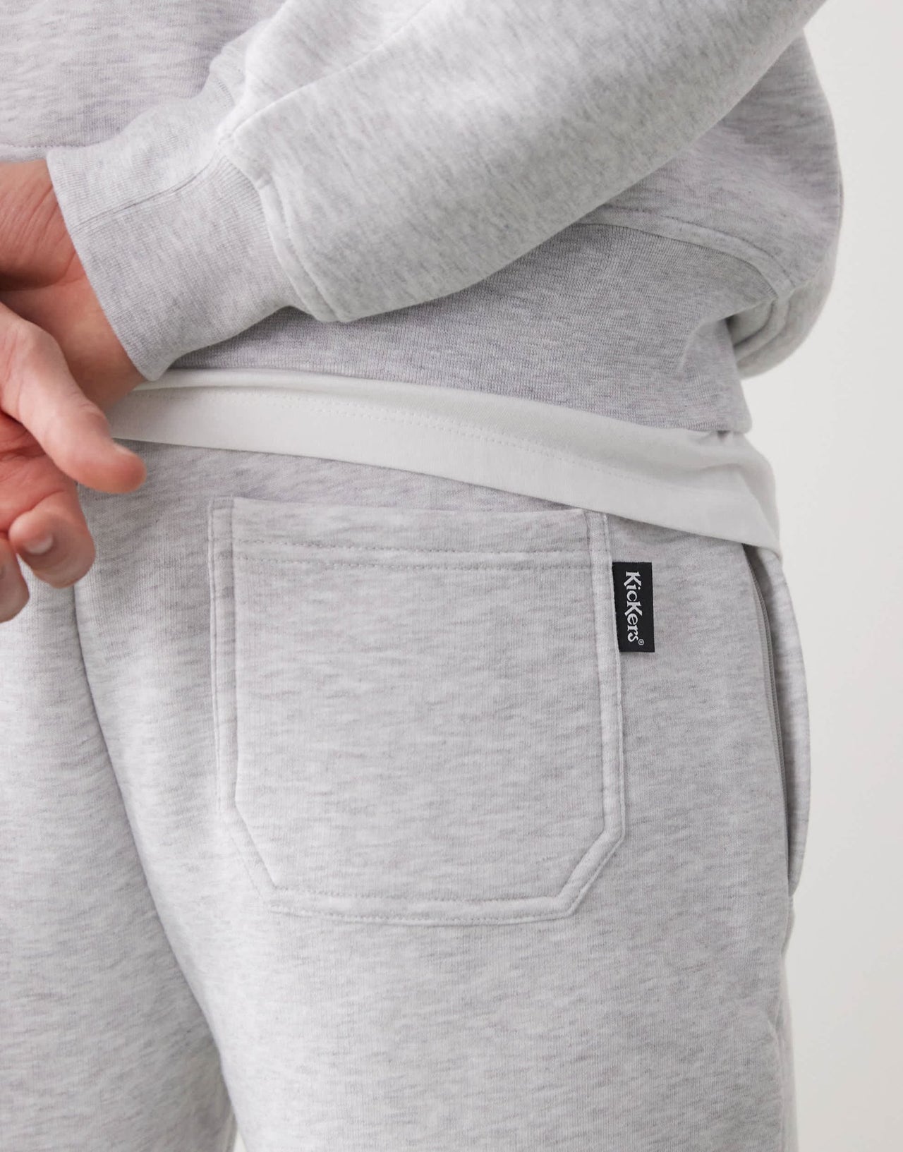 Kickers fleece short in light grey marl co - ord - ASOS Sample Sale