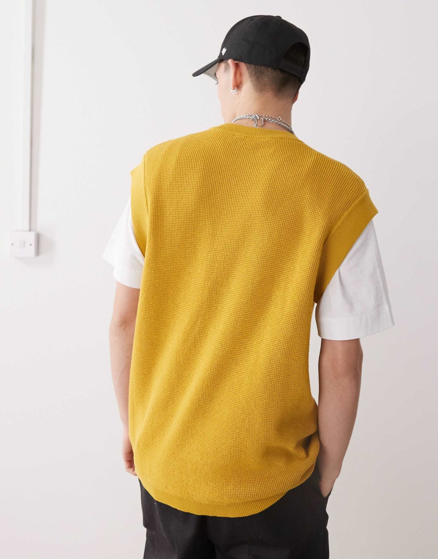Kickers knit sleeveless vest in yellow ochre - ASOS Sample Sale