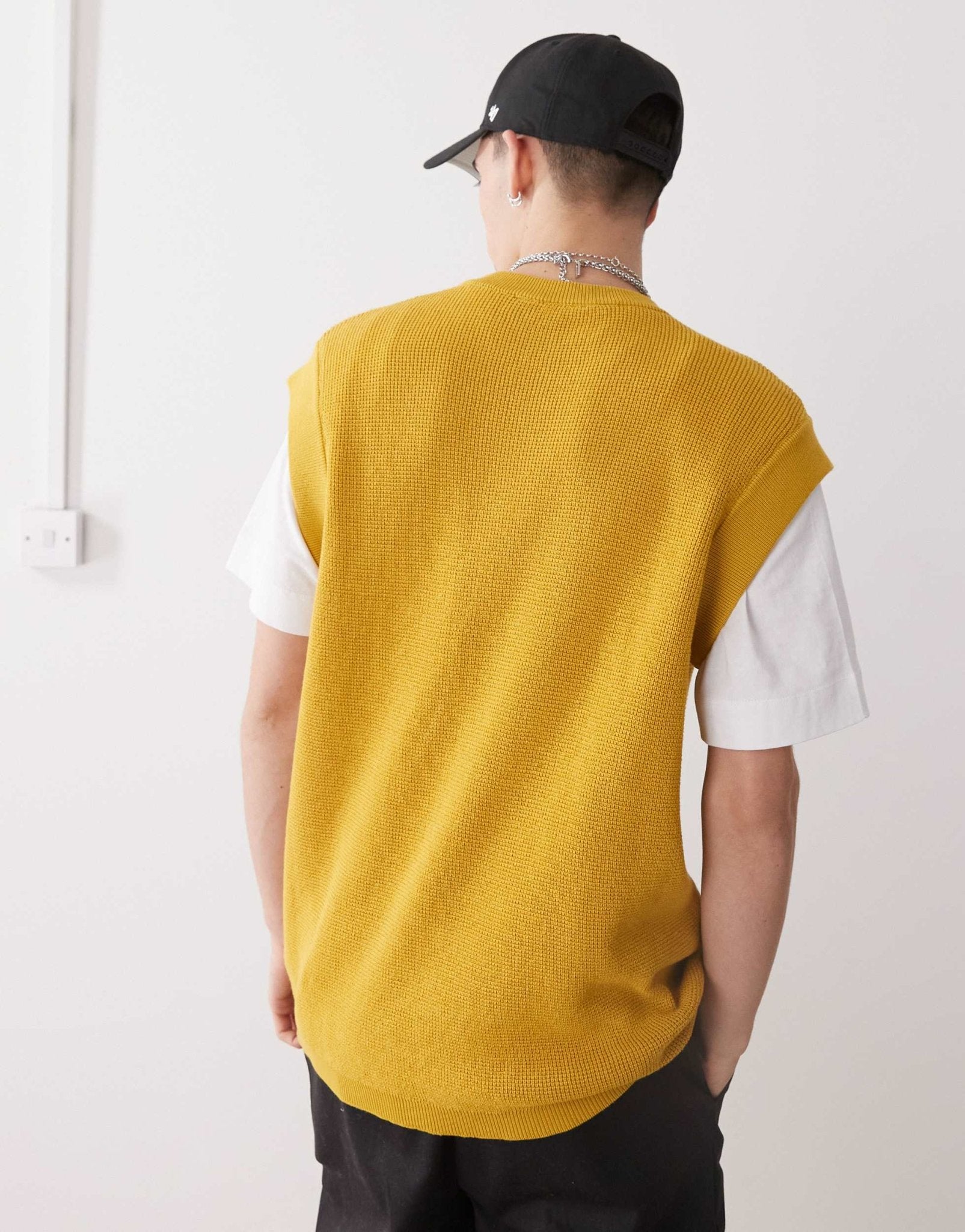 Kickers knit sleeveless vest in yellow ochre - ASOS Sample Sale