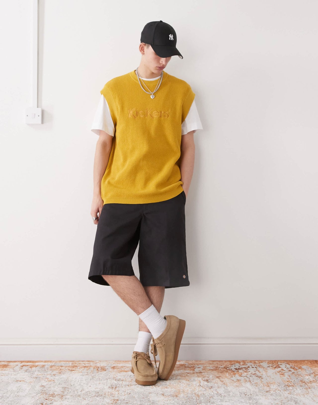 Kickers knit sleeveless vest in yellow ochre - ASOS Sample Sale