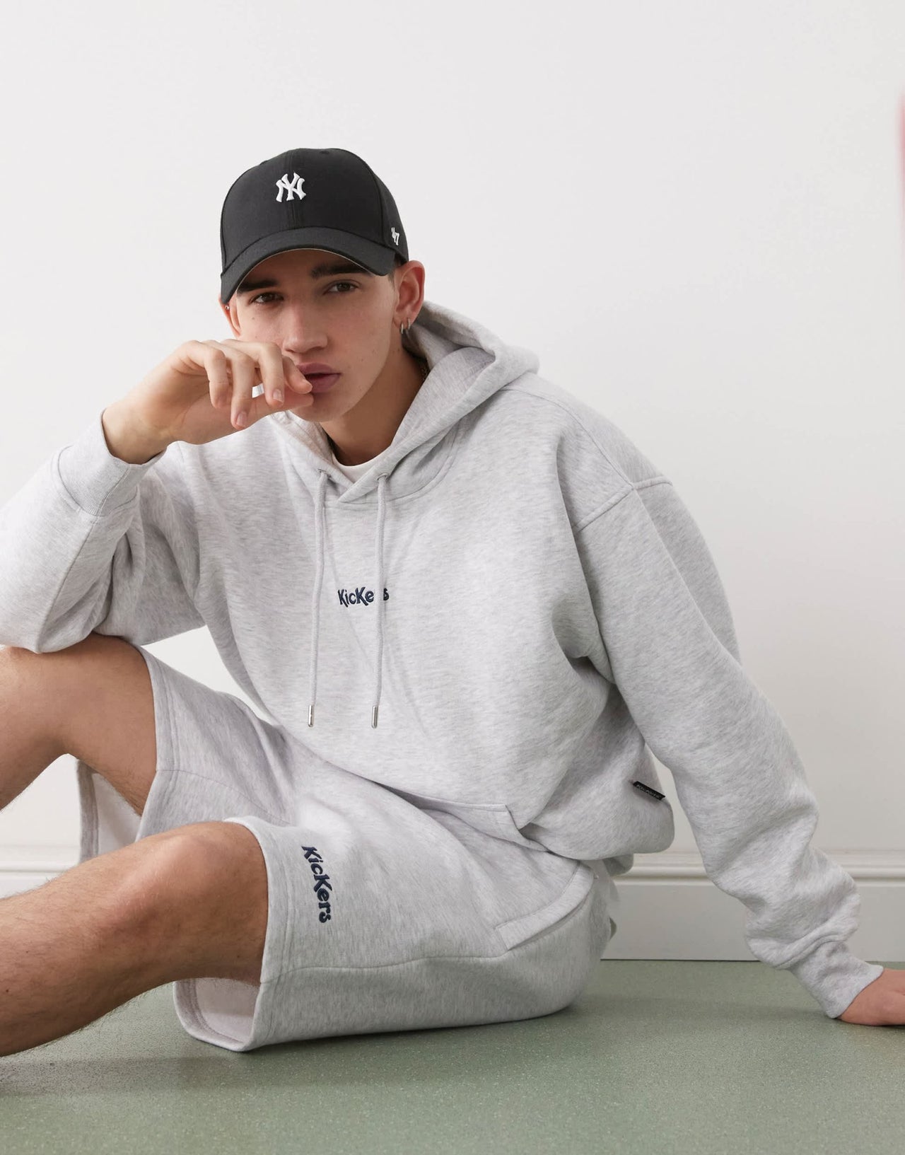 Kickers oversized hooded jumper in light grey marl co - ord - ASOS Sample Sale
