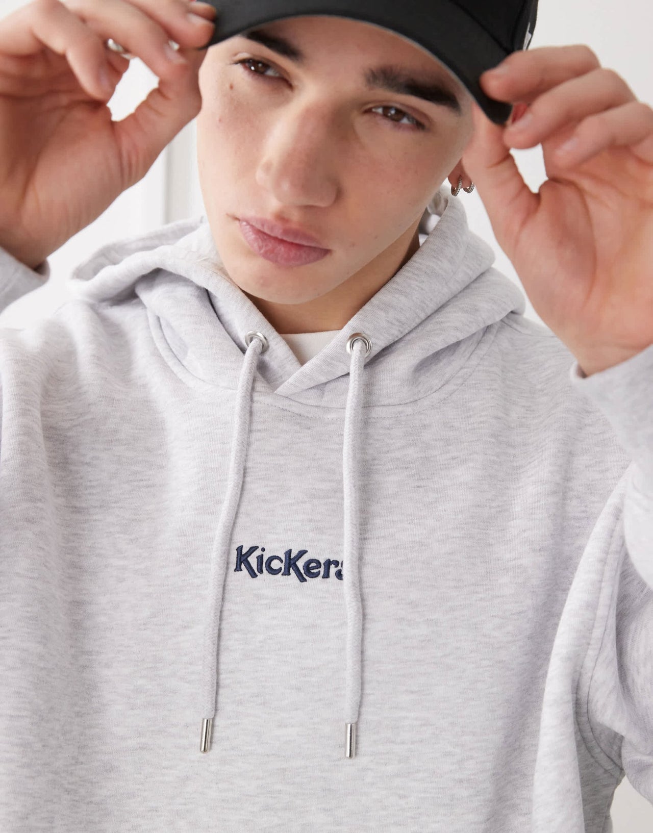 Kickers oversized hooded jumper in light grey marl co - ord - ASOS Sample Sale