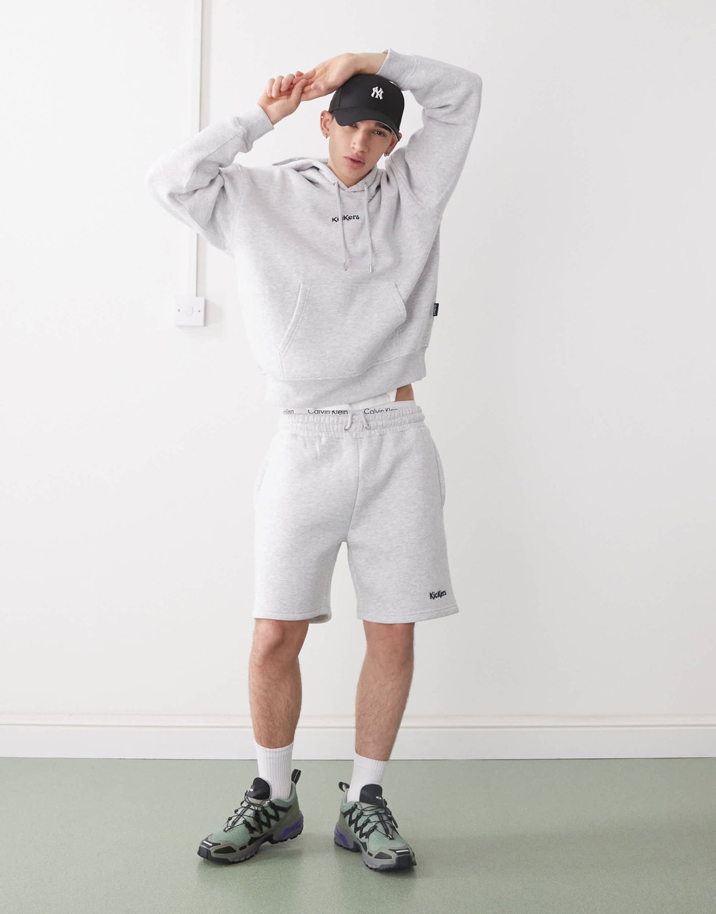 Kickers oversized hooded jumper in light grey marl co - ord - ASOS Sample Sale